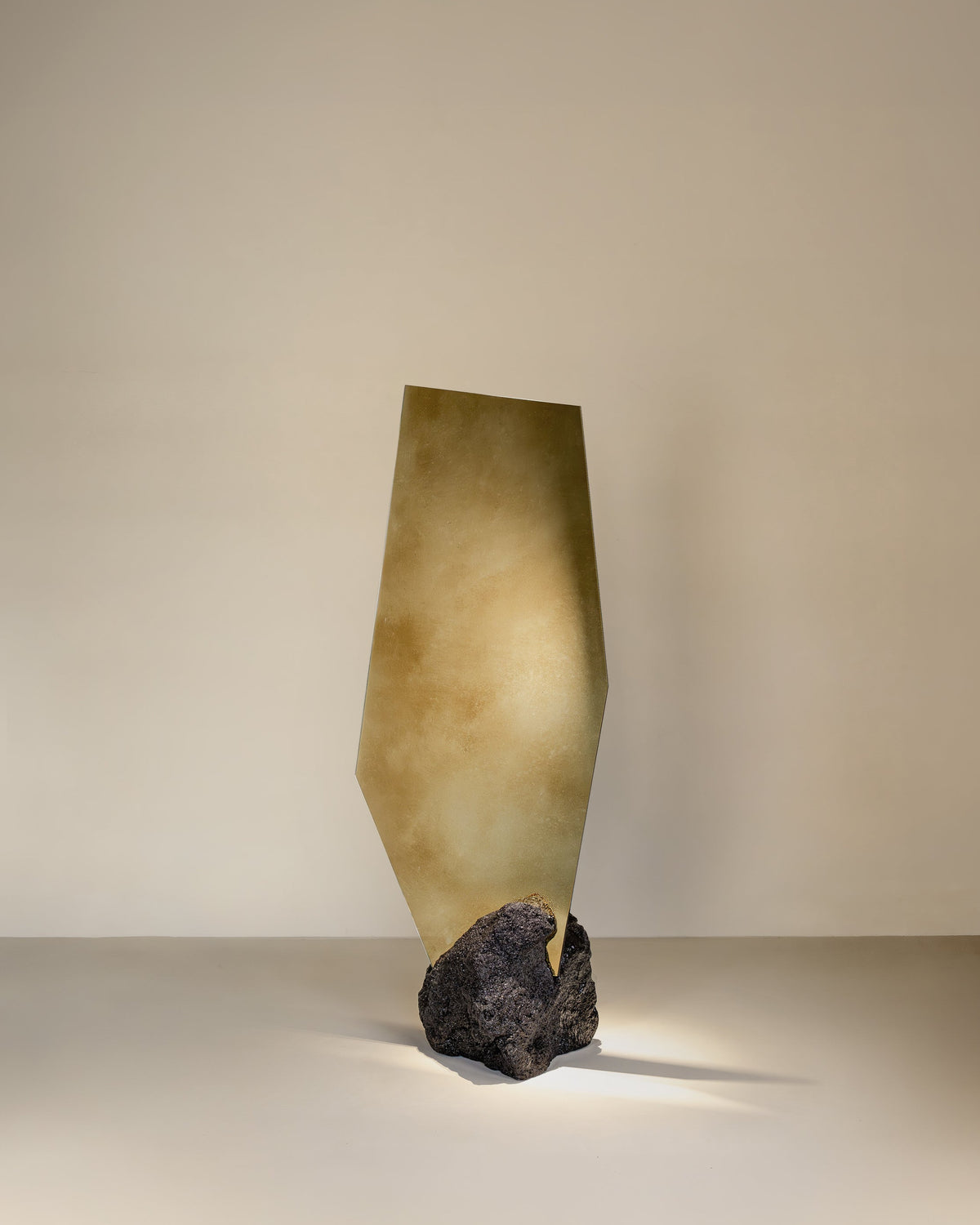 GOLDEN ETNA Mirror - Contemporary Mirrors in Stone by Alex Turco | The Oblist
