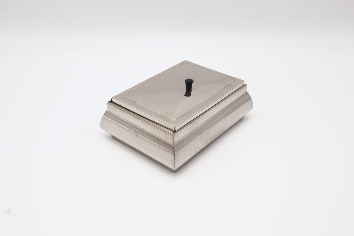Dutch Art Deco Metal Cigar Box – Netherlands, c. 1930s by Forma Finds | The Oblist