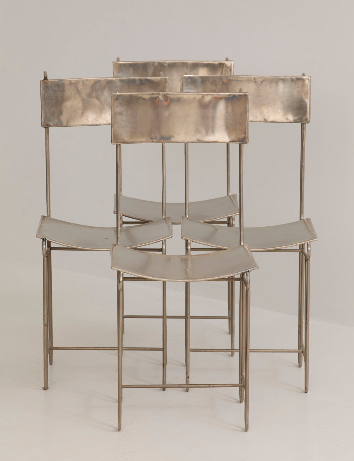 Set of 4 Metal Artist Dining Chairs from France Circa 1960-70 by DIG IN JAPAN | The Oblist — vintage metal construction