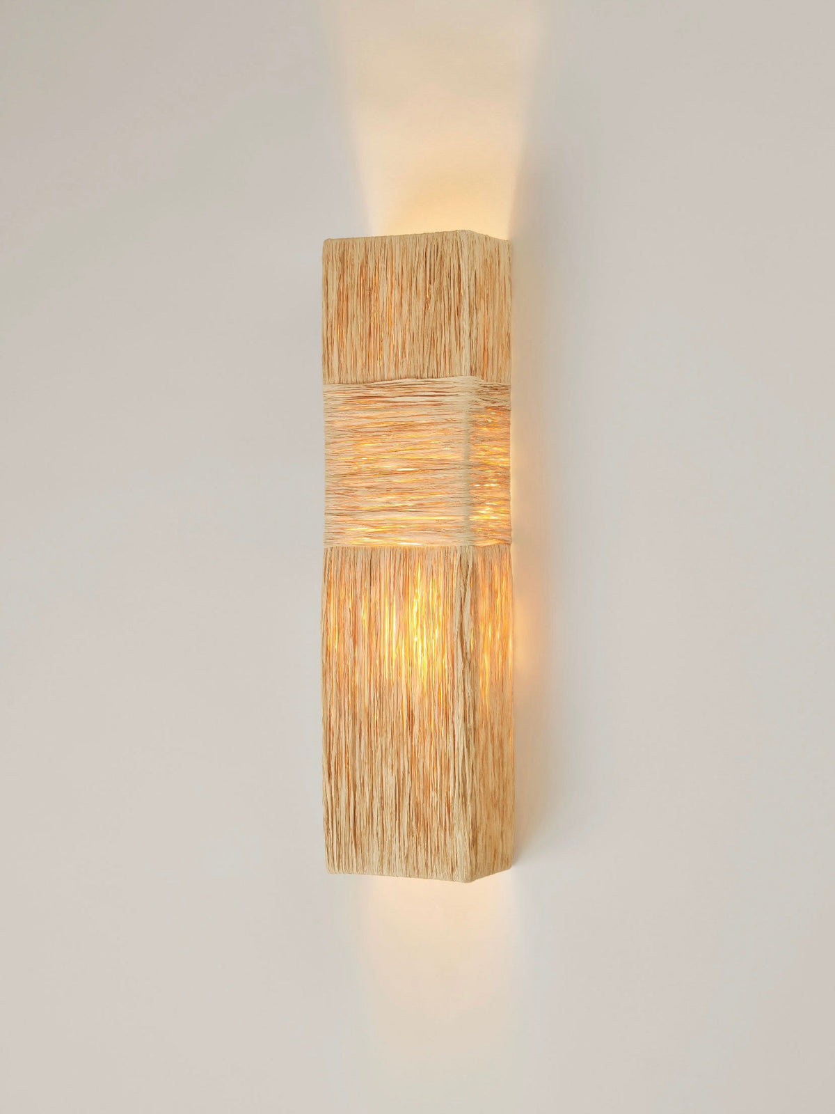 "Eliane" Wall Sconce in raffia by HAUVETTE & MADANI | The Oblist