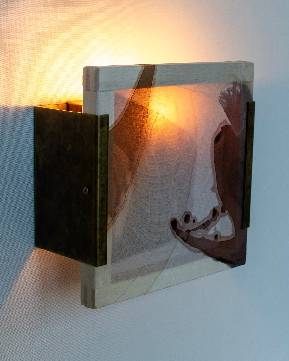 Hand-Painted Silk Instinct Sconce 05/12 — detail view