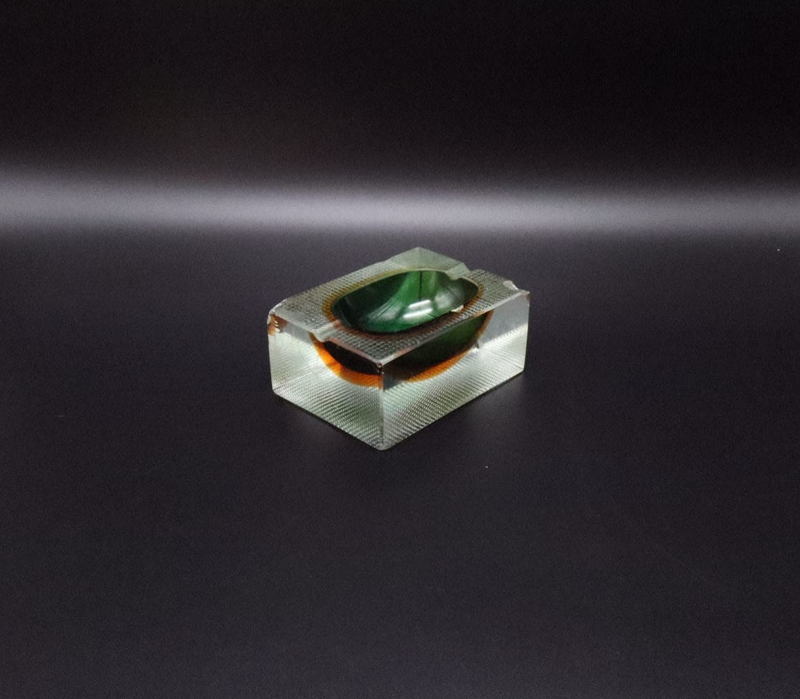 Mid-Century Murano Glass "Sommerso" Ashtray by Flavio Poli for Seguso – Italy, 1960s by Forma Finds | The Oblist