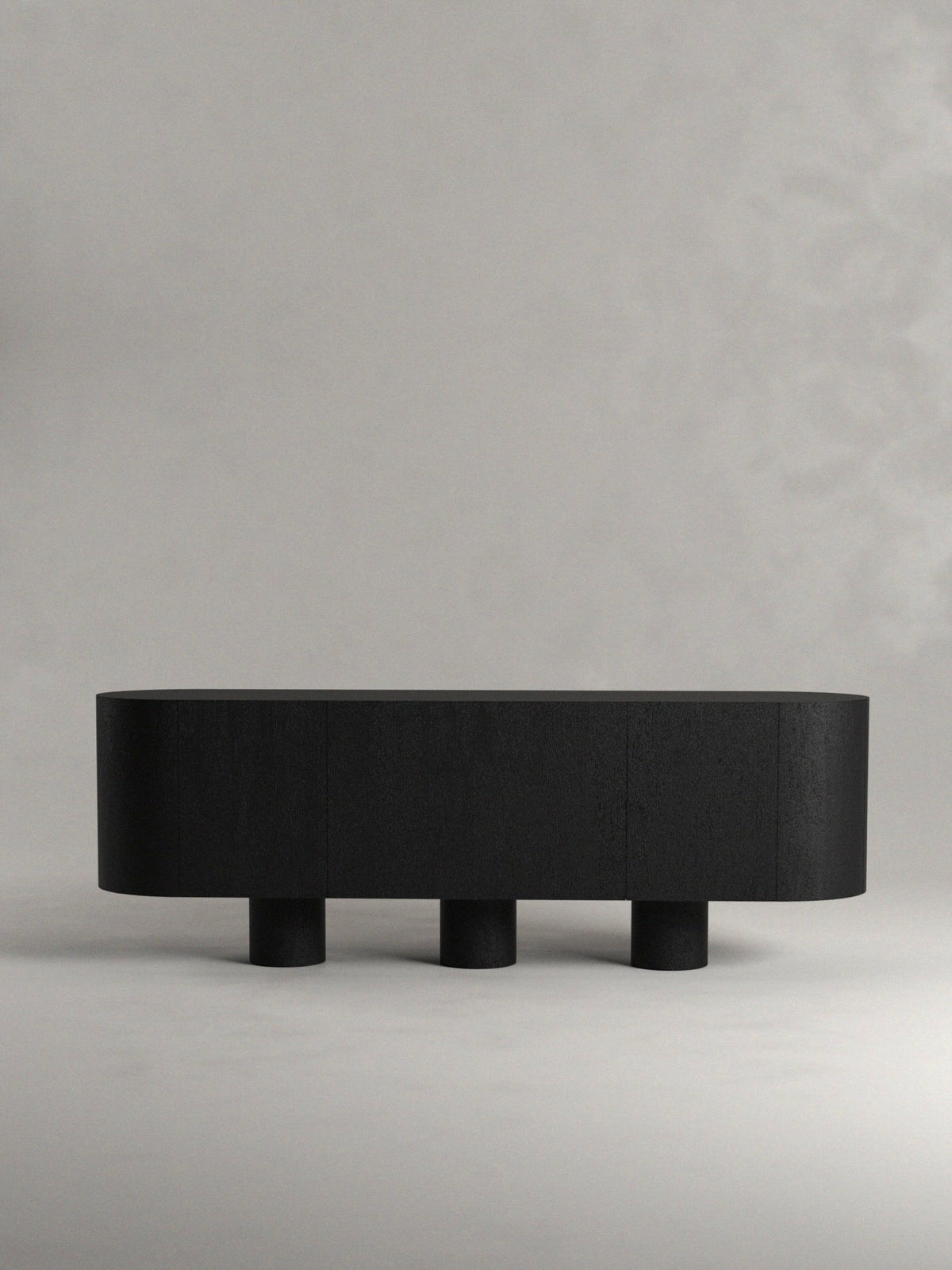 Totem' Sideboard — front view highlighting black textured finish