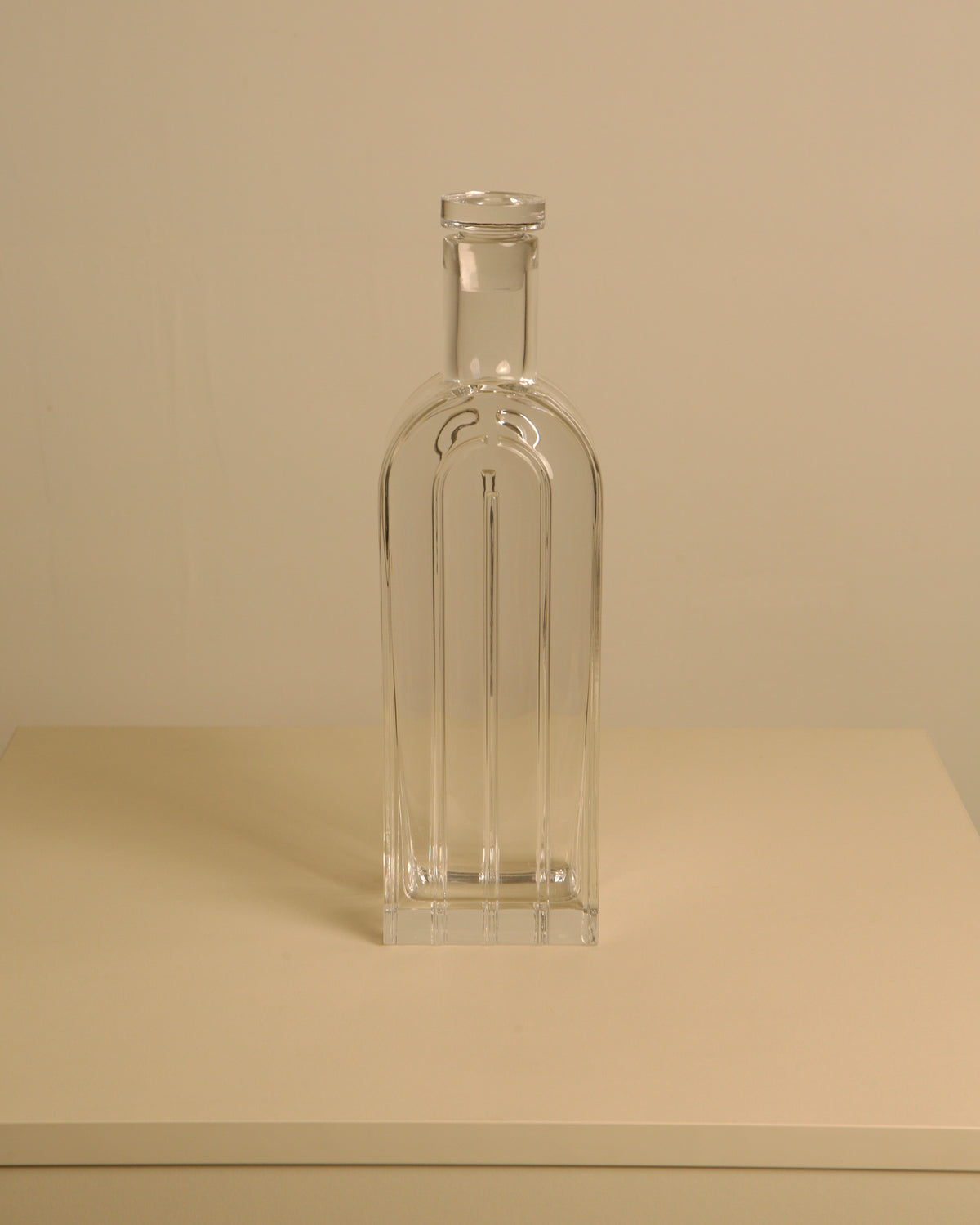 Clear crystal bottle vase by Laura Griziotti for Arnolfo di Cambio