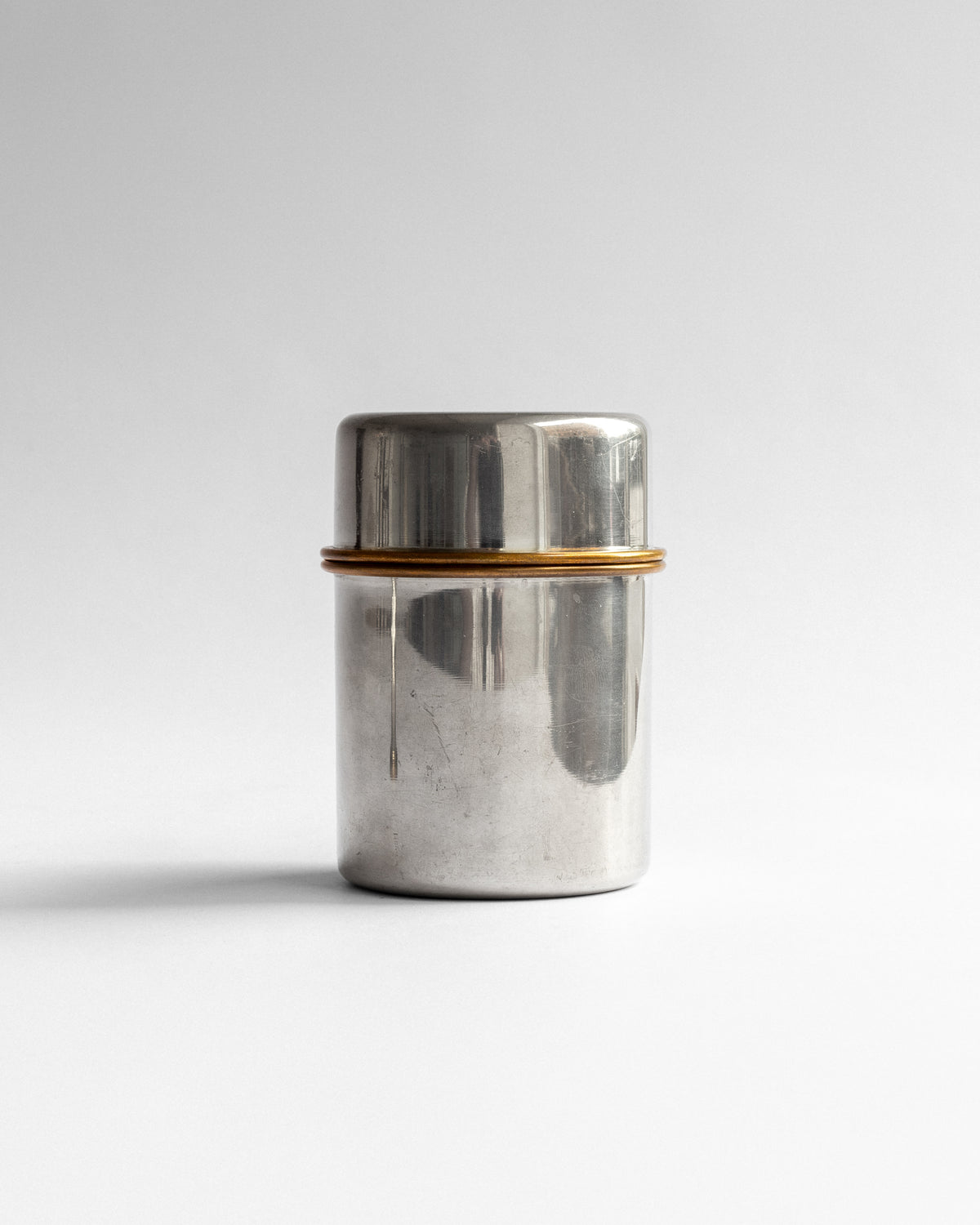 Pewter and Brass Lidded Vessel by Estrid Ericson for Svenskt Tenn, 1955 by Spigel | The Oblist