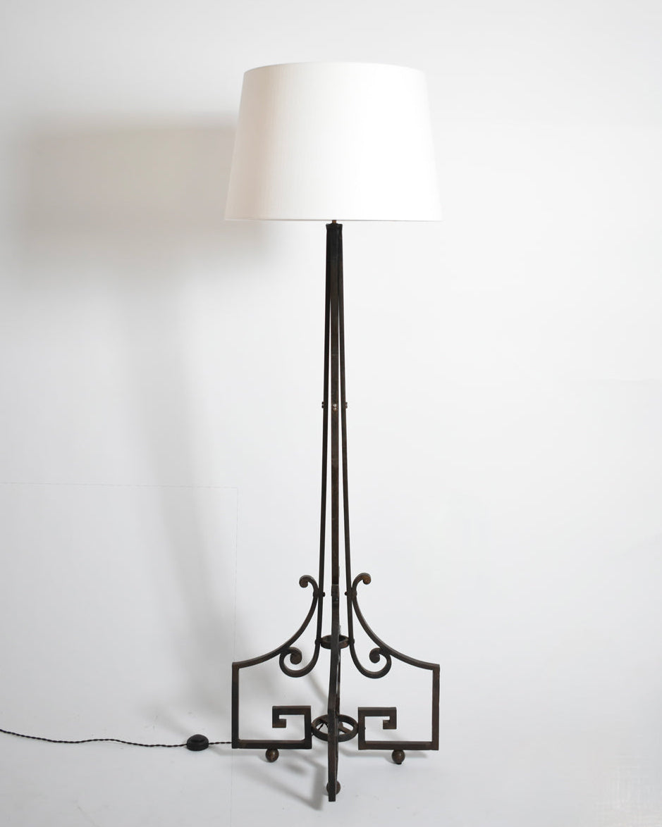Neoclassical Wrought Iron Floor Lamp, 1960s by Barracuda Interiors | The Oblist