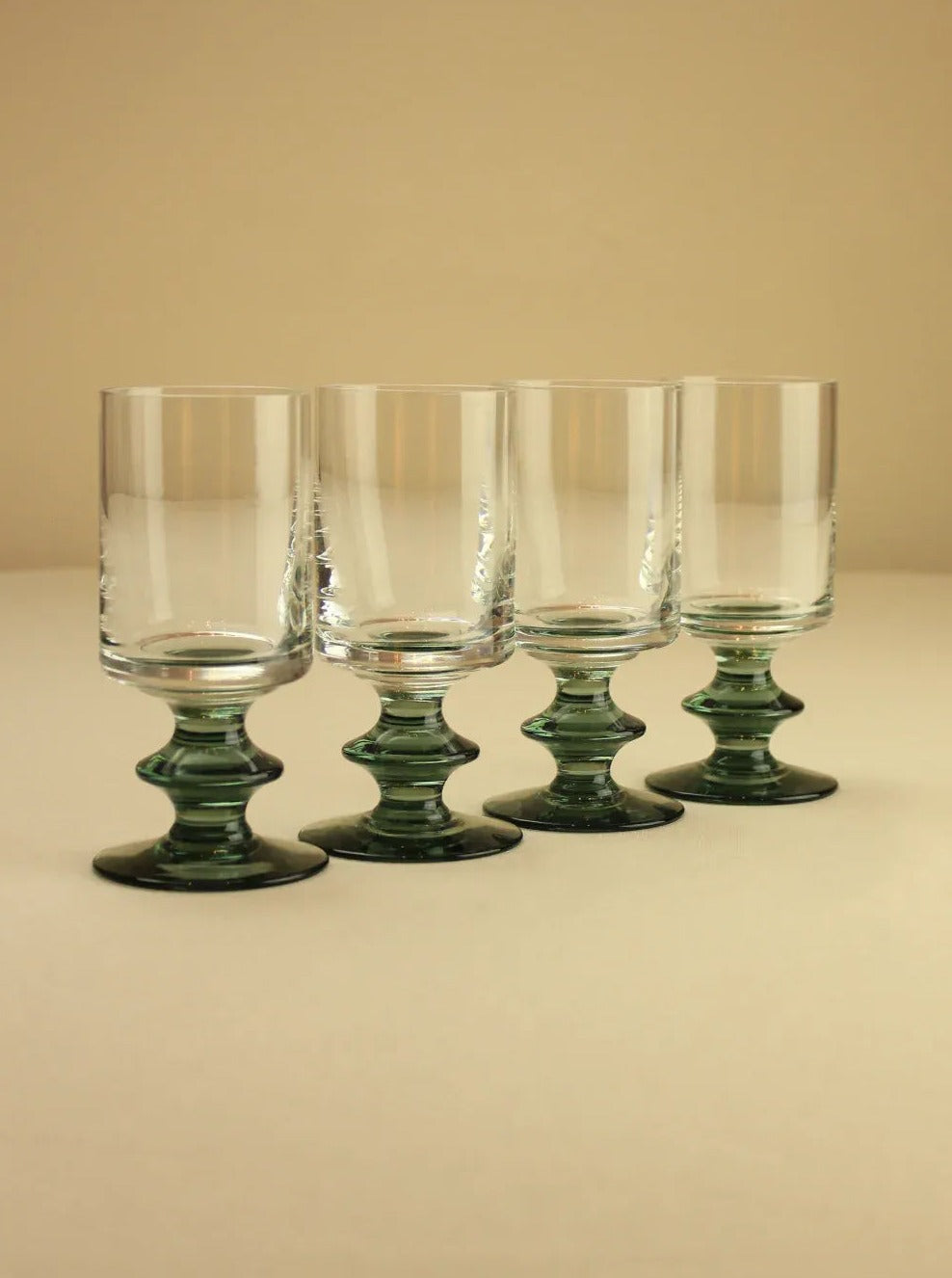 Set of six elegant and durable wine glasses with classic design