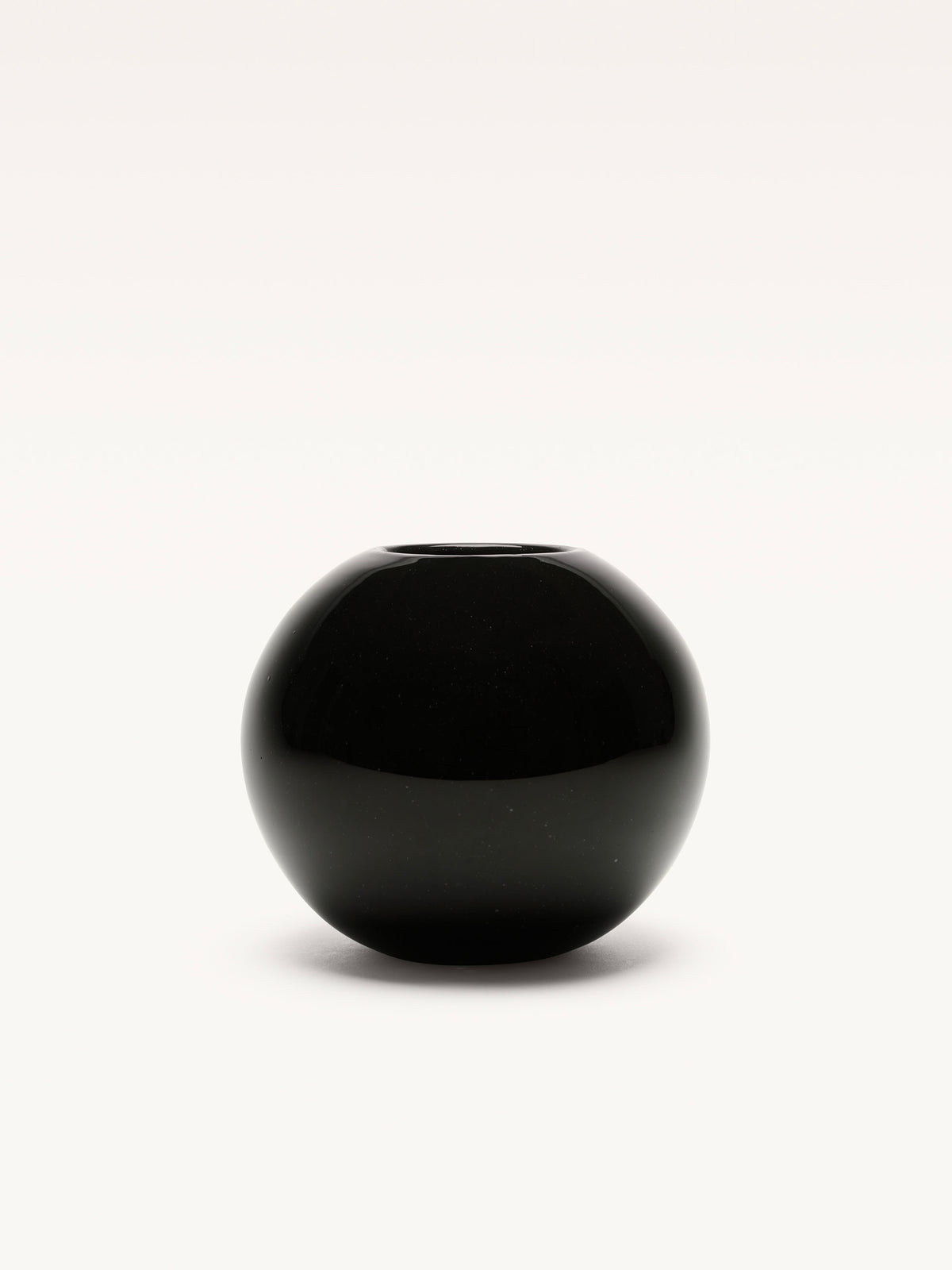 Black spherical ceramic vase by David Gueron for DEGUÉ