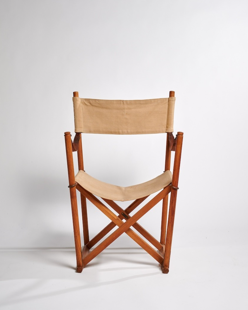 Pair of MK-16 Folding Chairs by Mogens Koch