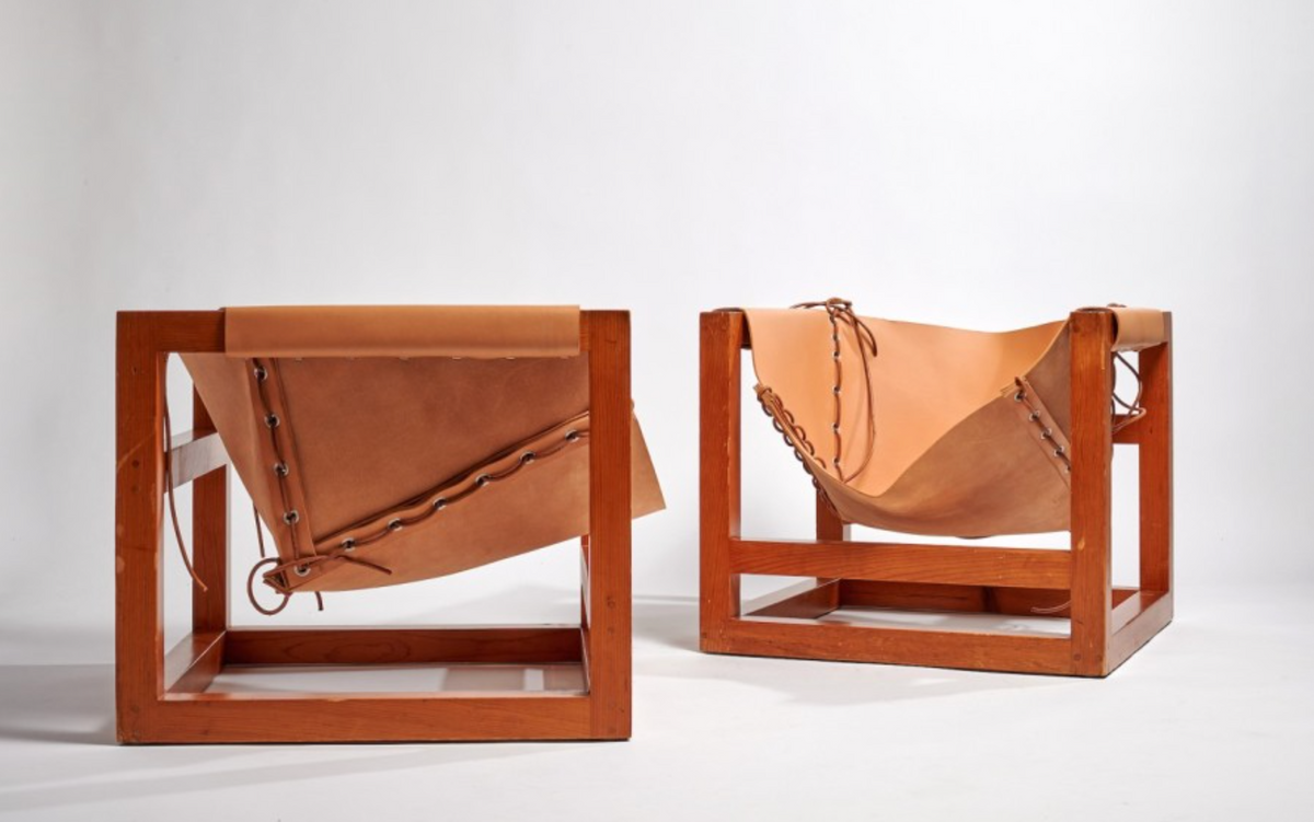 Pair of Tail 4 Armchairs and Tables by Heinz Witthoeft