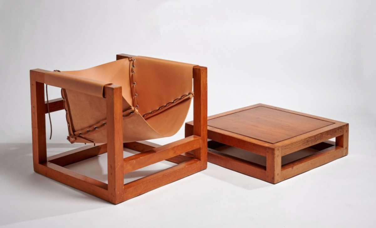 Pair of Tail 4 Armchairs and Tables by Heinz Witthoeft
