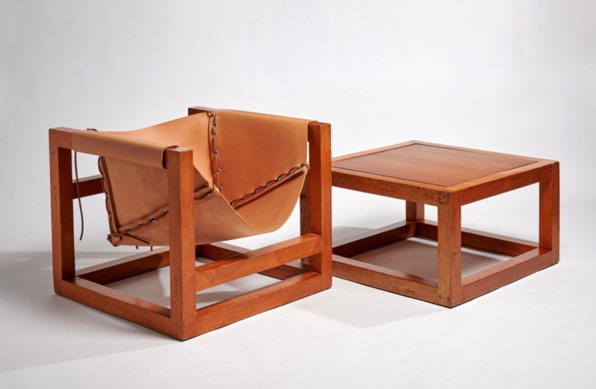 Pair of Tail 4 Armchairs and Tables by Heinz Witthoeft