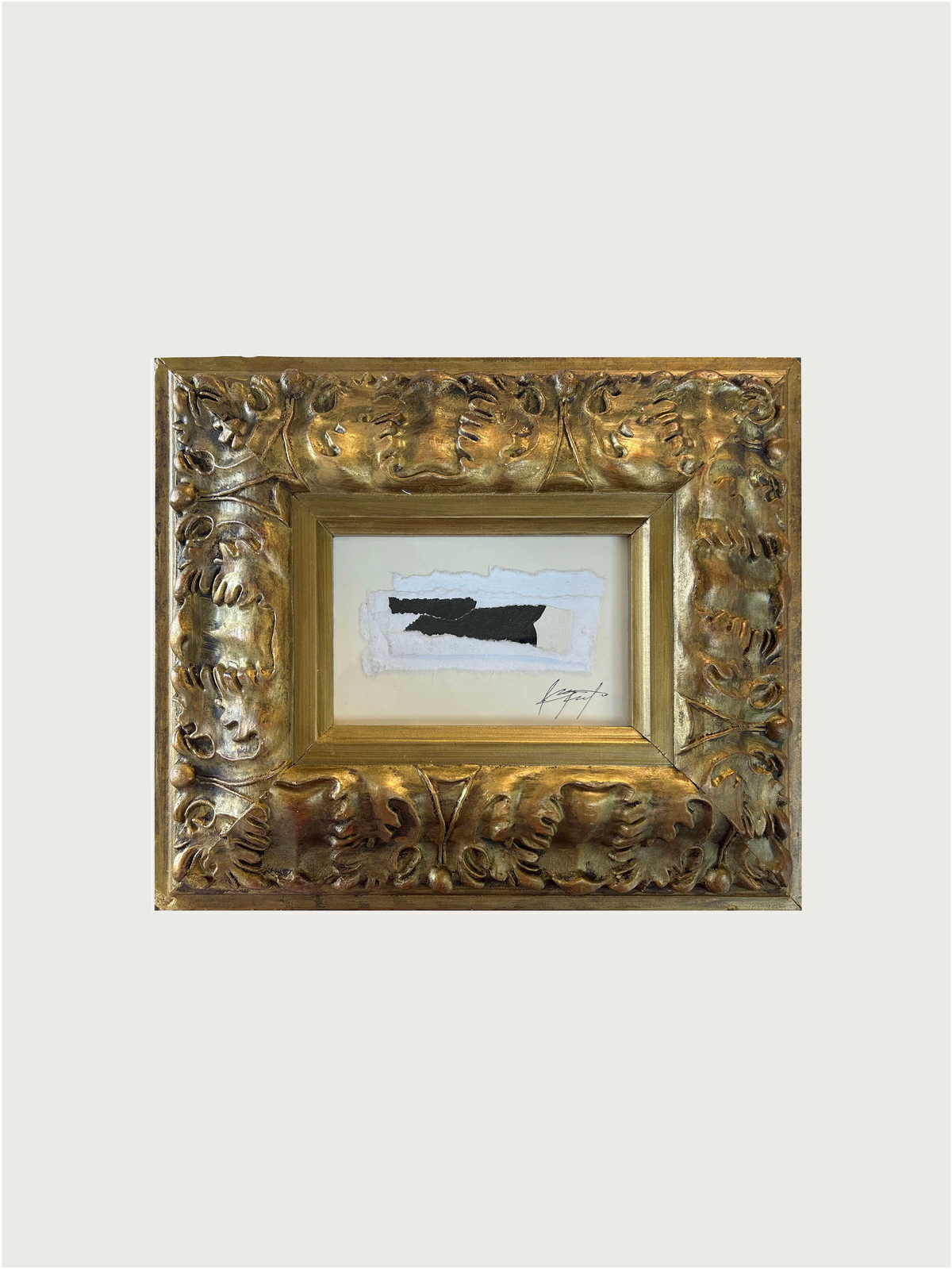 Memorias' Painting by Paula Piquet | The Oblist — gold ornate frame, contemporary art