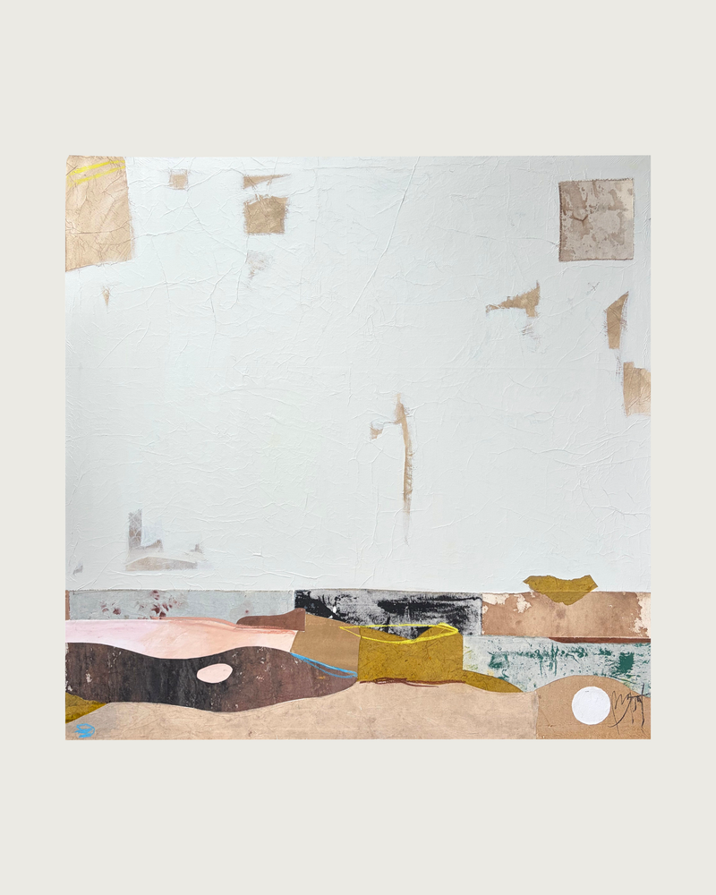 Abstract mixed-media painting El paso del tiempo by Paula Piquet