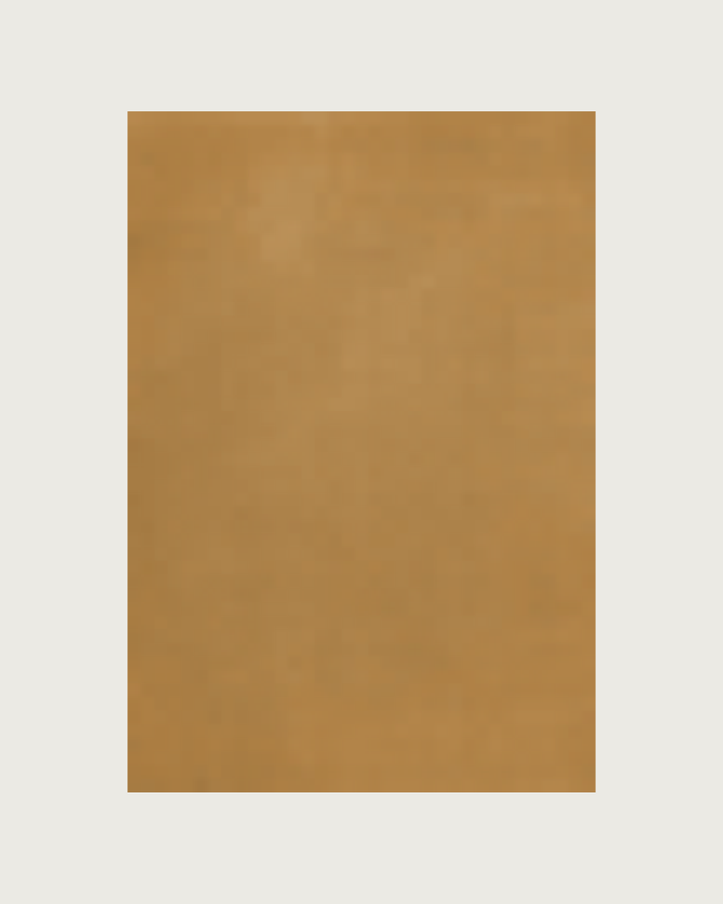 Tapis tissé à la main en laine solide, ocre