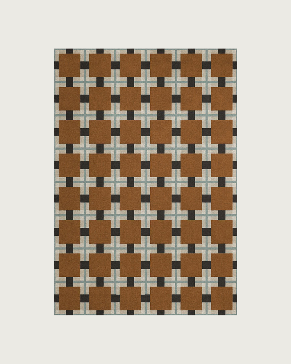 Tapis en Laine Fait Main 'Champs Ocre' par Evelina Kroon