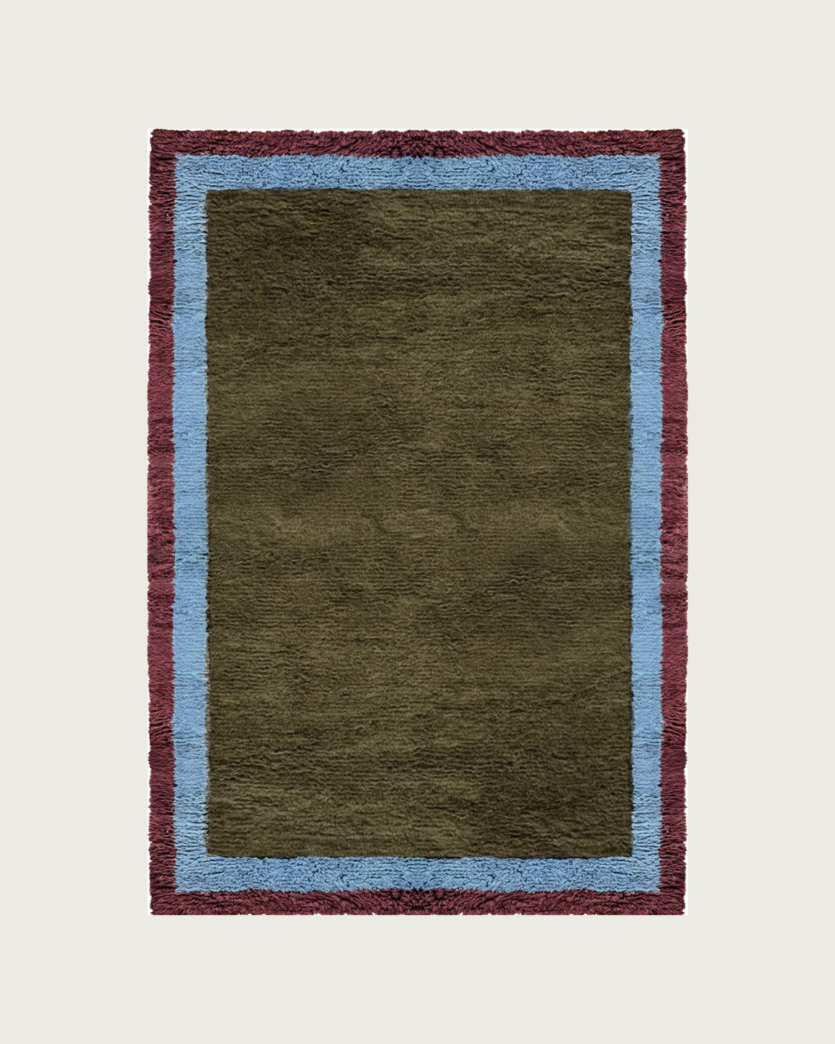 'Shaggy' Handwoven Rug in New Zealand Wool, Edge Eden