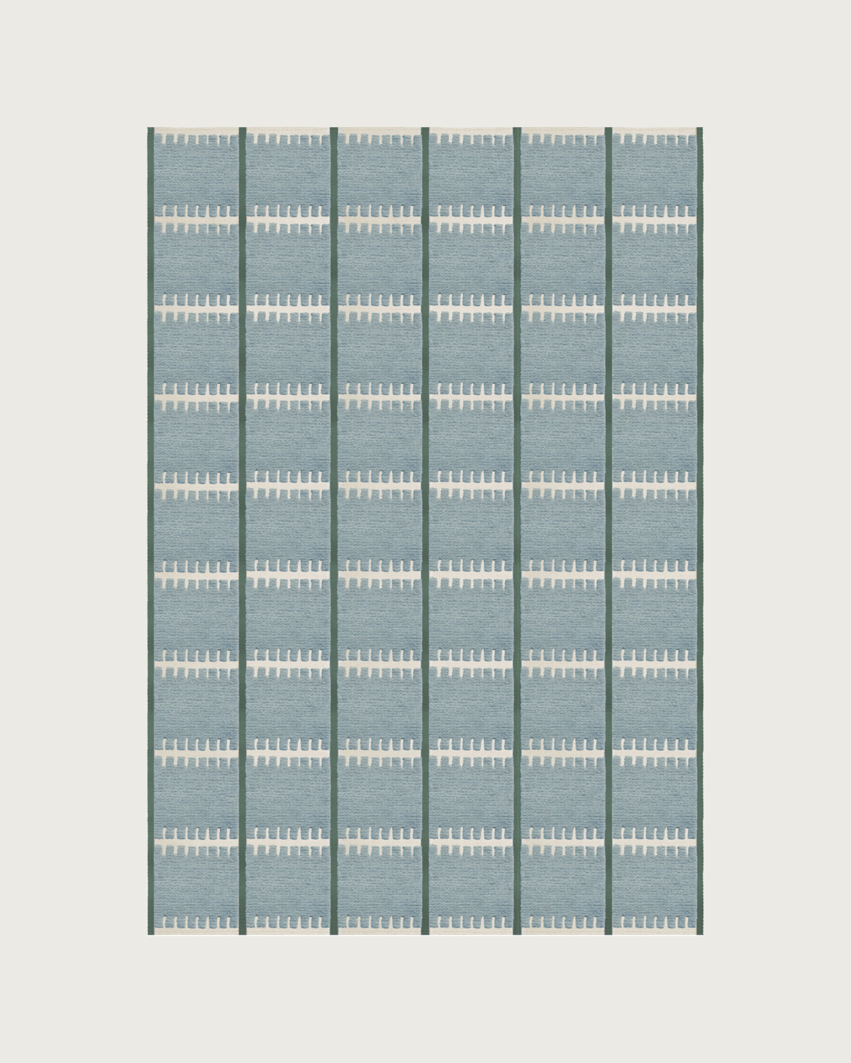 Tapis tissé à la main 'Lilly' en laine de Nouvelle-Zélande, bleu