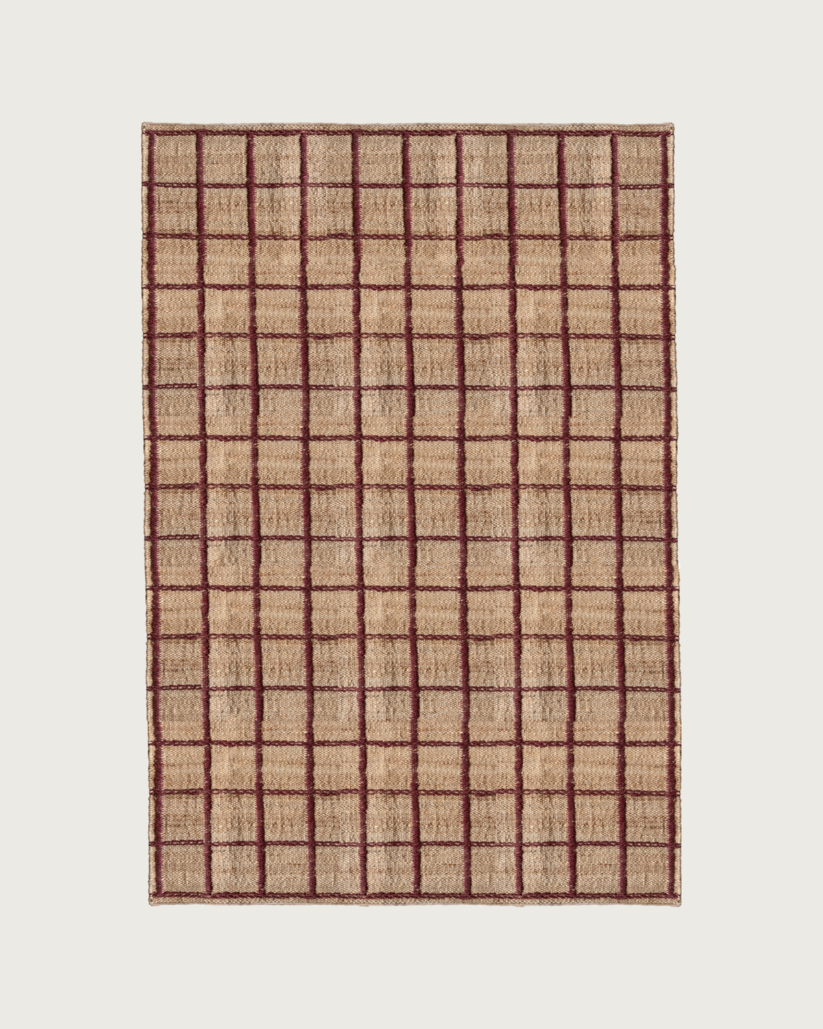 'Strata' Braided Jute Rug, Burgundy