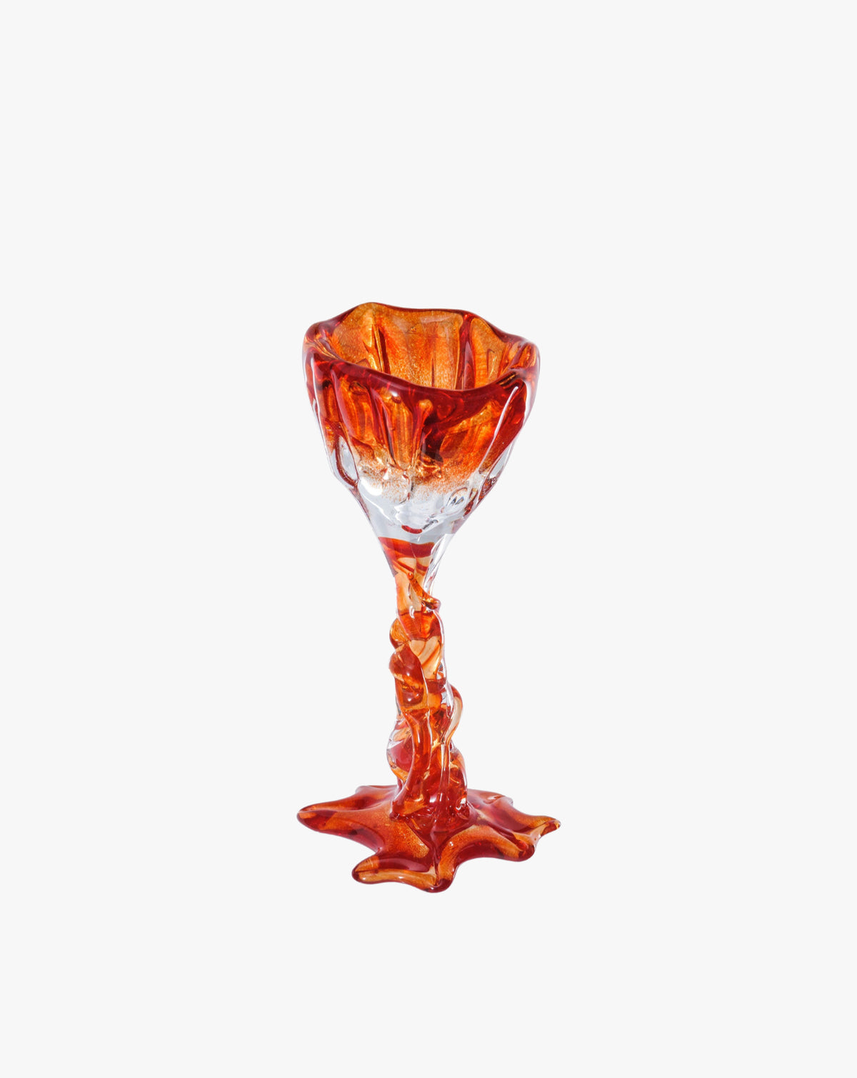 An ornate Spiky Cocktail Glass - Red