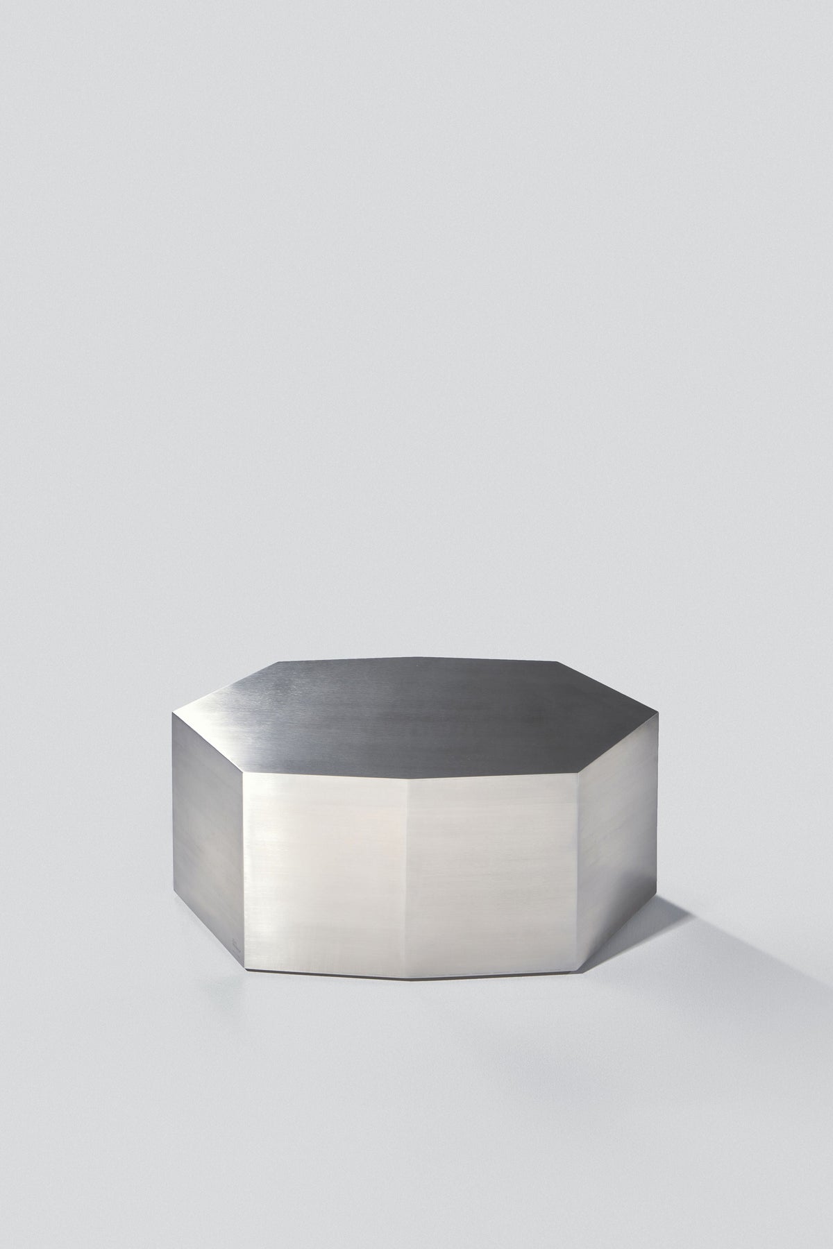 Ame III' Steel Coffee Table — top view of modern steel design