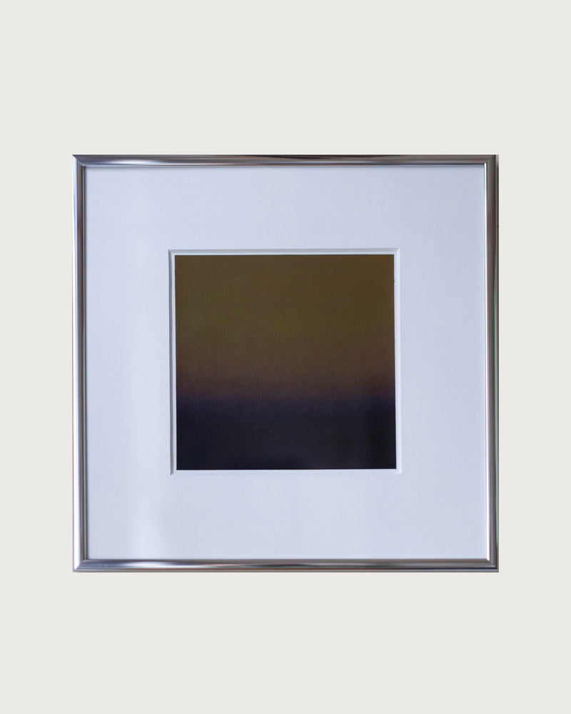 Untitled 2025 painting olive to black gradient by Rebecca von Matérn