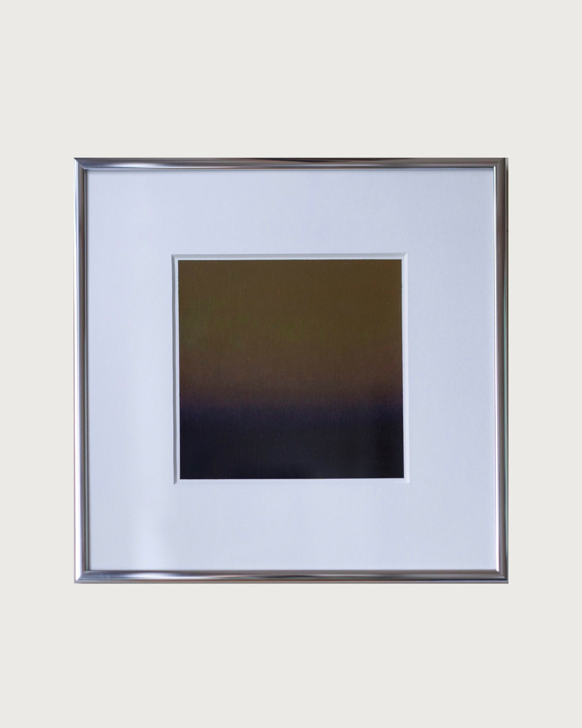 Untitled 2025 painting olive to black gradient by Rebecca von Matérn