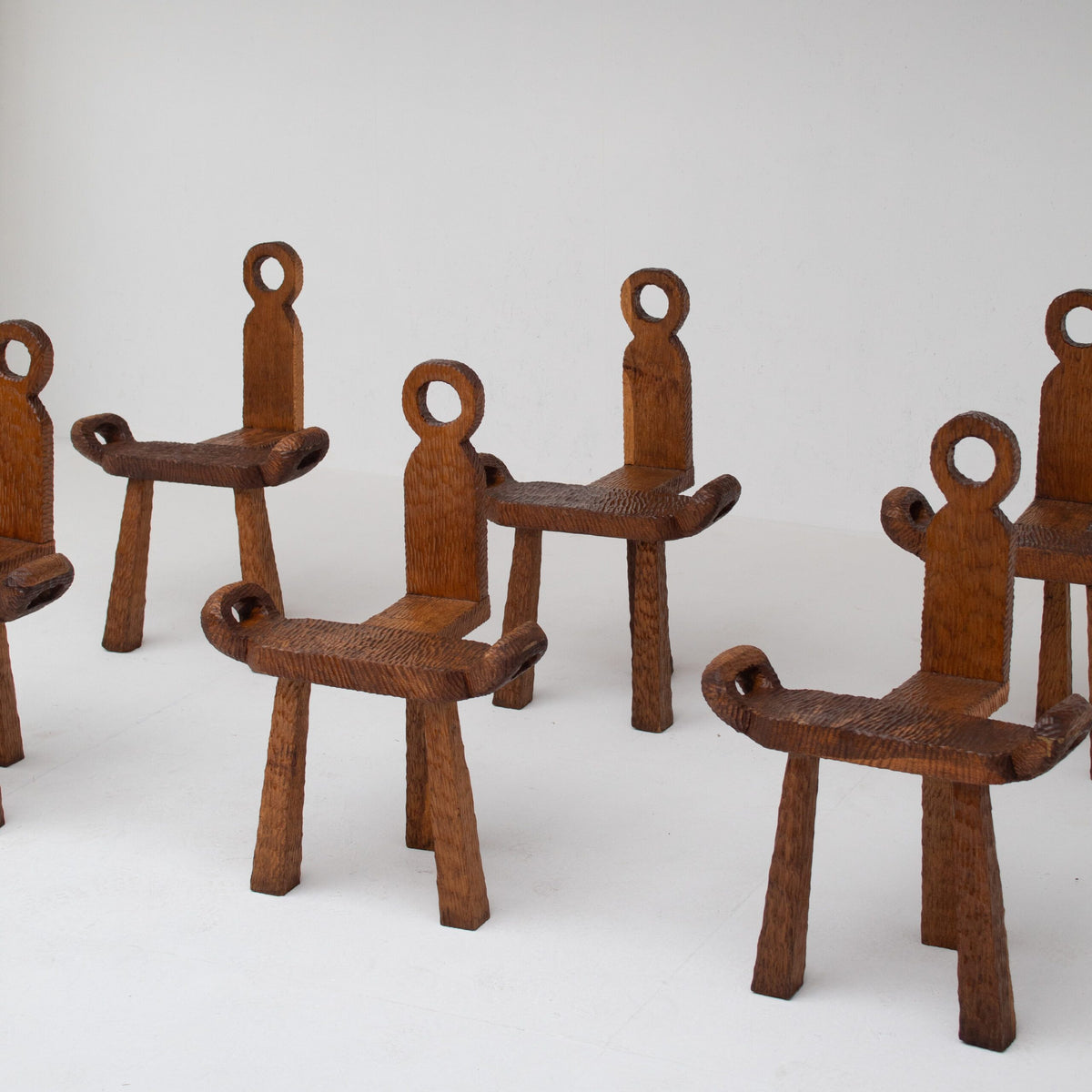 Brutalist Wooden Chair — side angle showing handcrafted wooden design