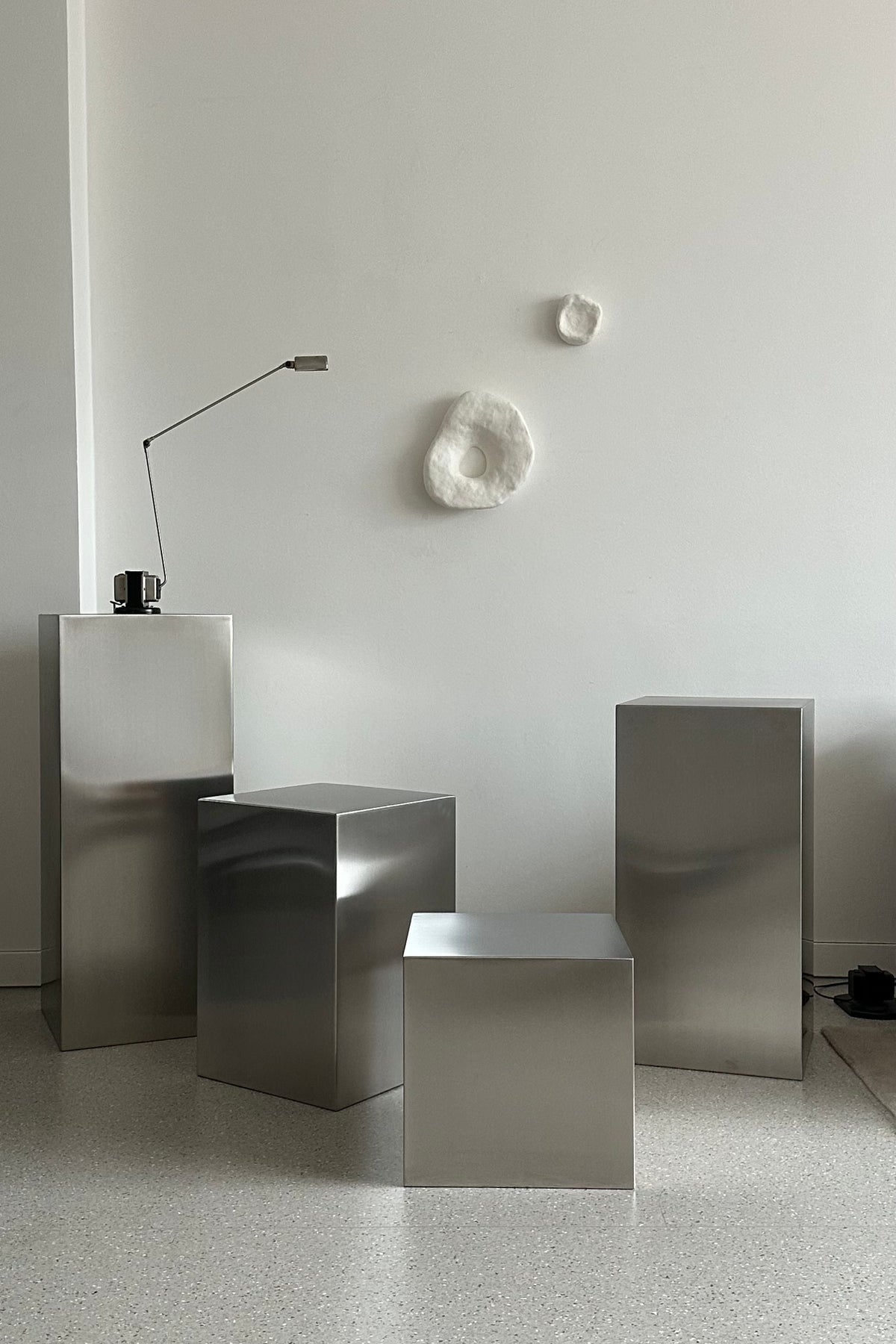'NOSTALGIA' stainless steel cube — alternate view