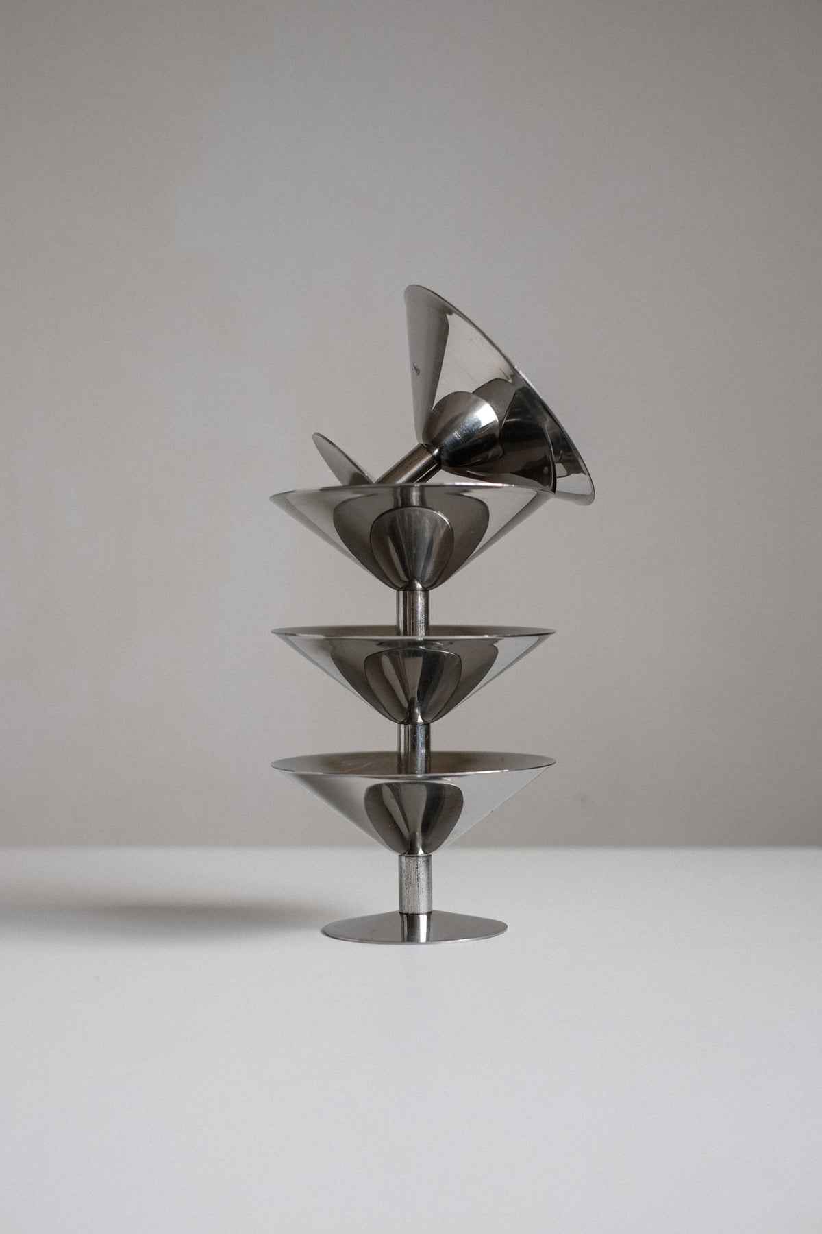 Set of Four Ice Coupes by septembre studios | The Oblist — stainless steel, modern design