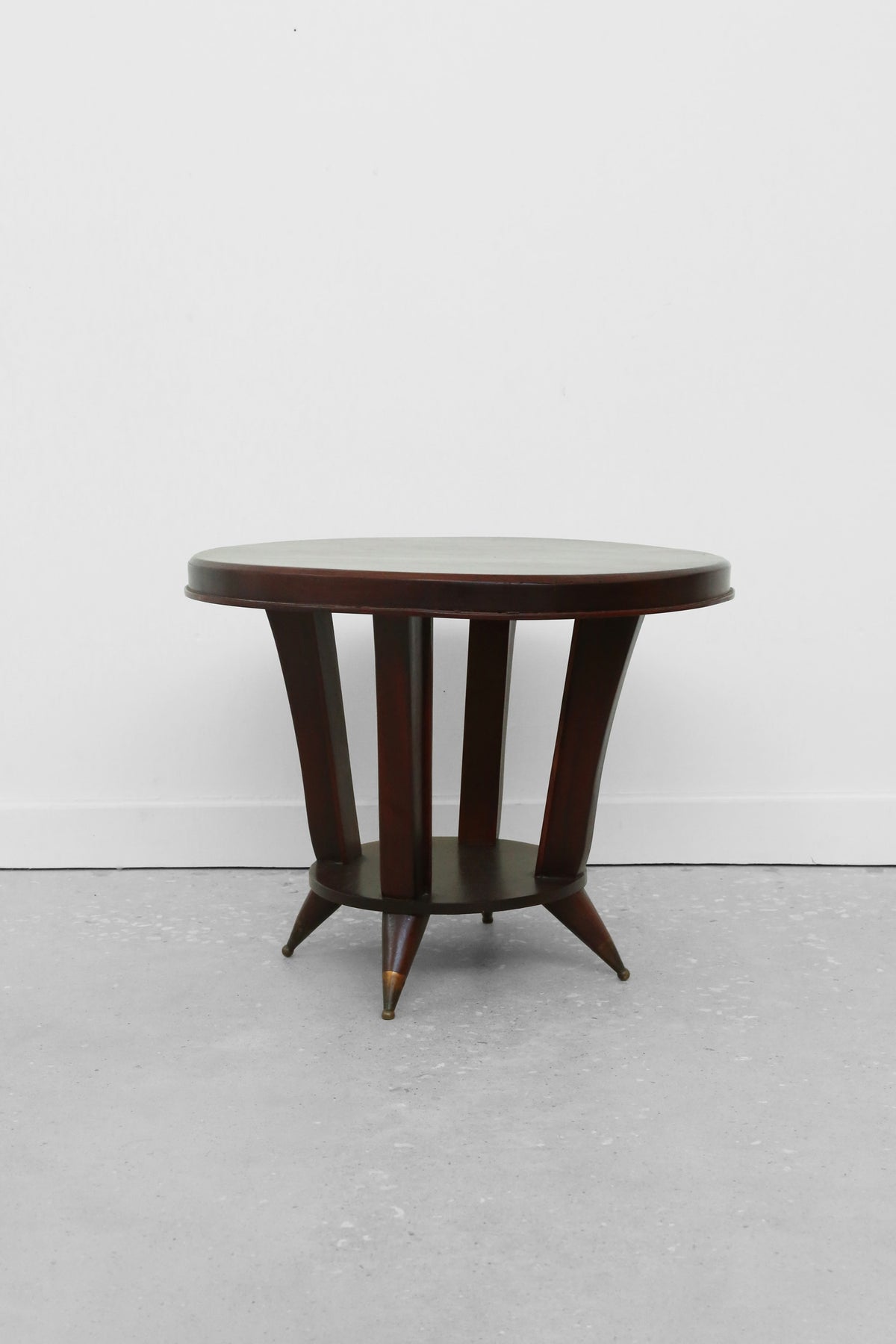 Secession Style Wood Side Table — lifestyle setting