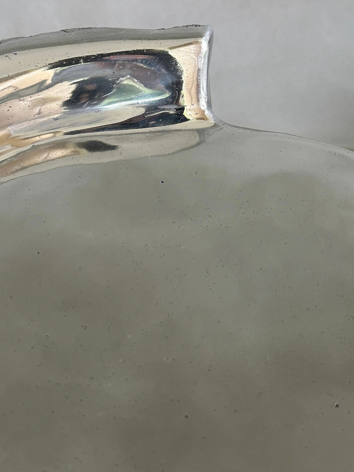 Bark | Aluminium Side Table — angled view highlighting reflective surface