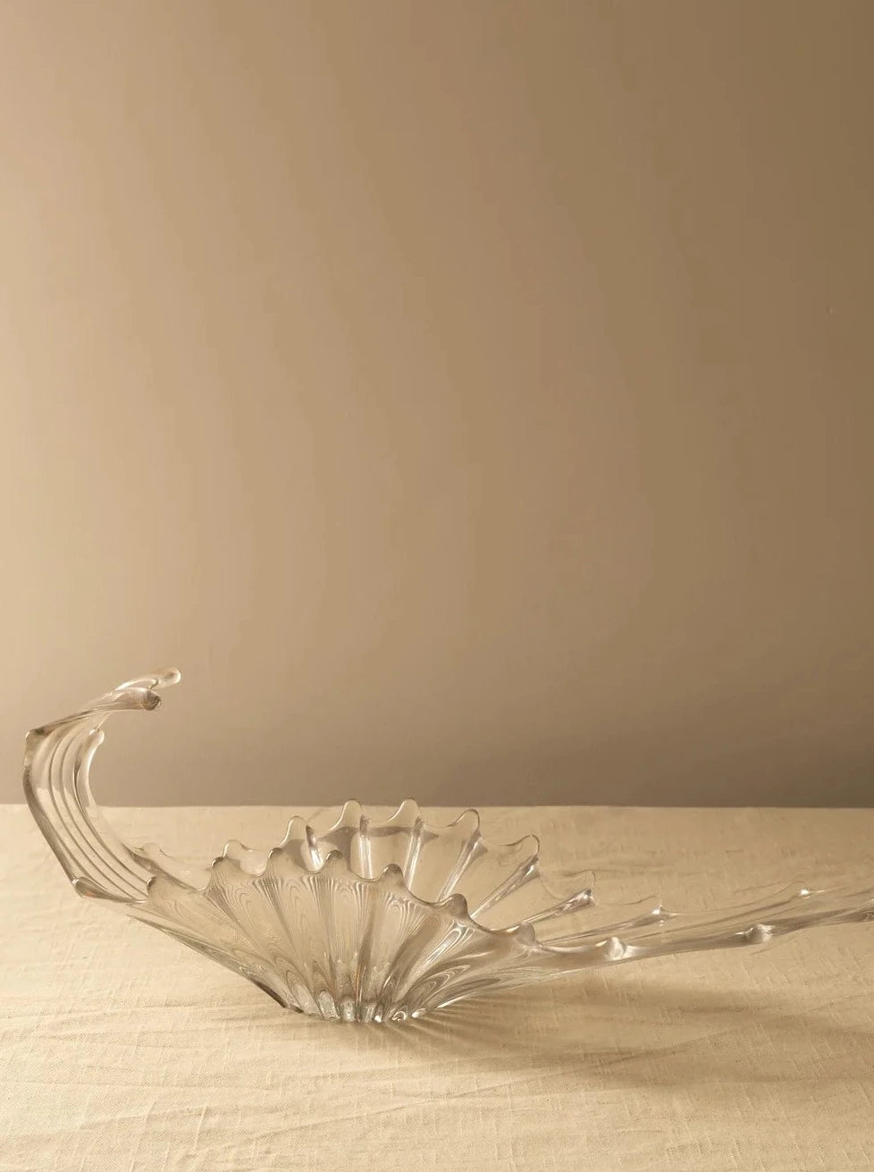 Vintage Hollywood Regency Bowl in gold and white with intricate floral design 