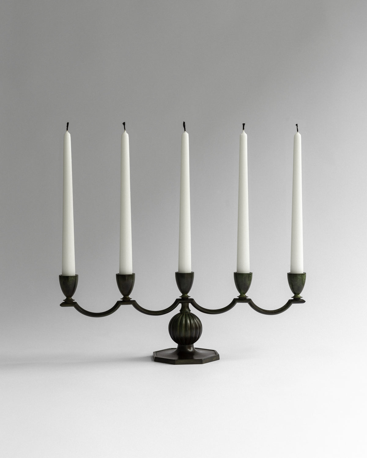 Art Deco Bronze Candelabra by GAB, Sweden, 1930s by Spigel | The Oblist