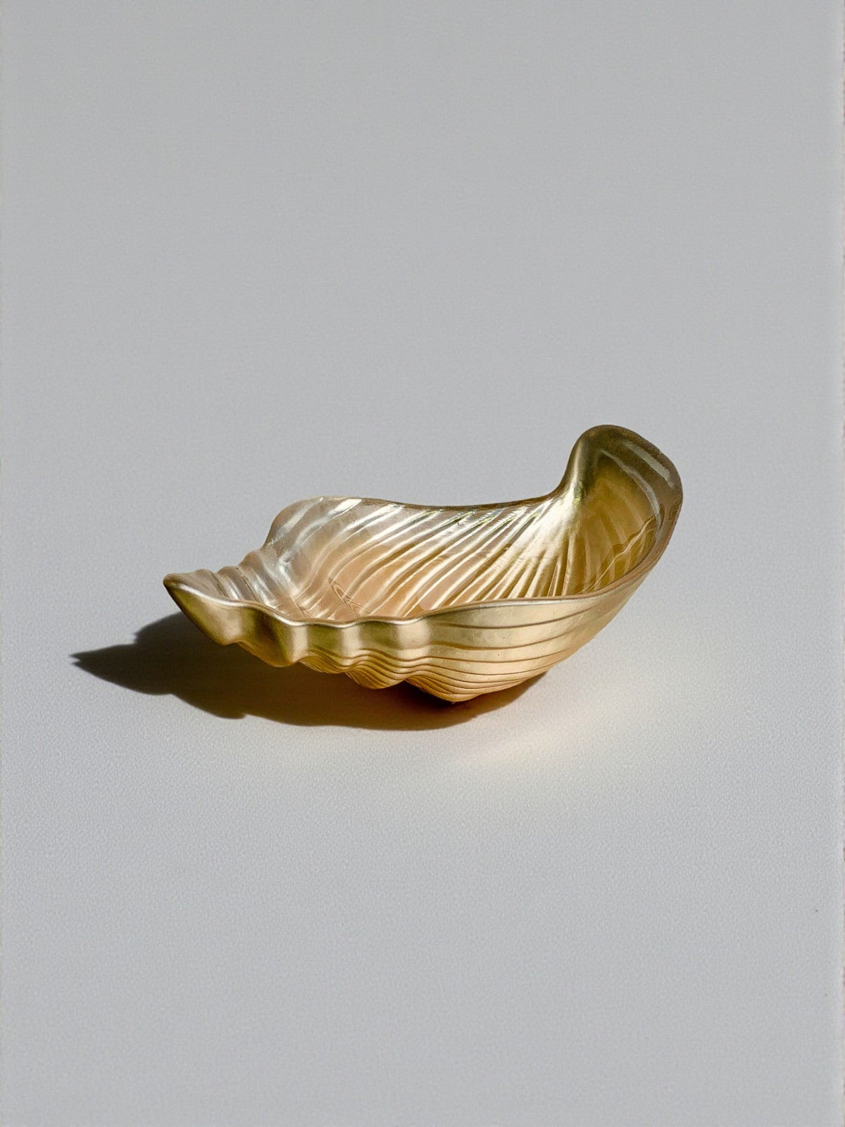 Murano Glass Shell Vide-poches, Italy, 1980s by Malamar Studio | The Oblist — handcrafted gold glass