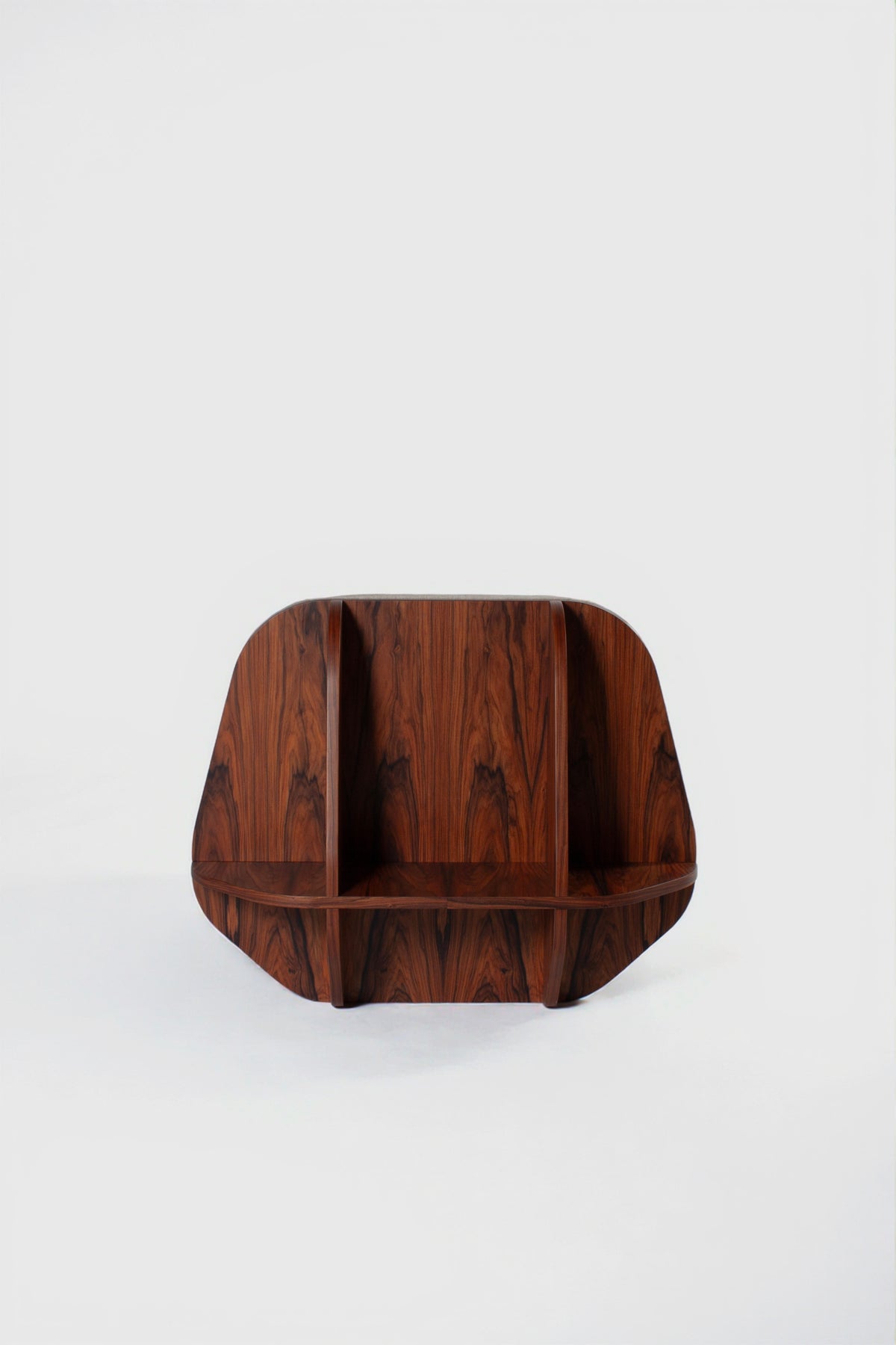 MATERA Armchair in Wood and Textile — side angle