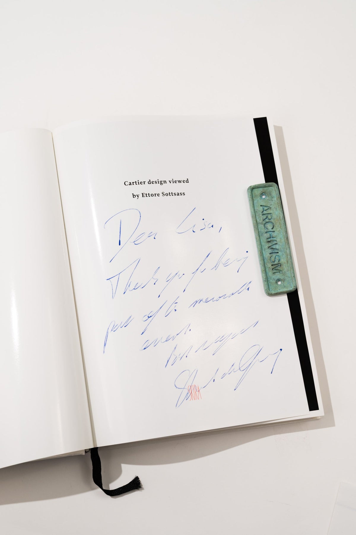 Cartier Design Viewed by Ettore Sottsass, 1994 (Signed) Jewelry and Design Book — detail view