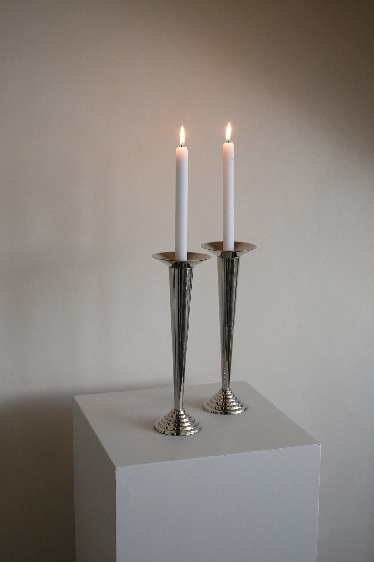 Art Deco Candle Holders — lifestyle setting