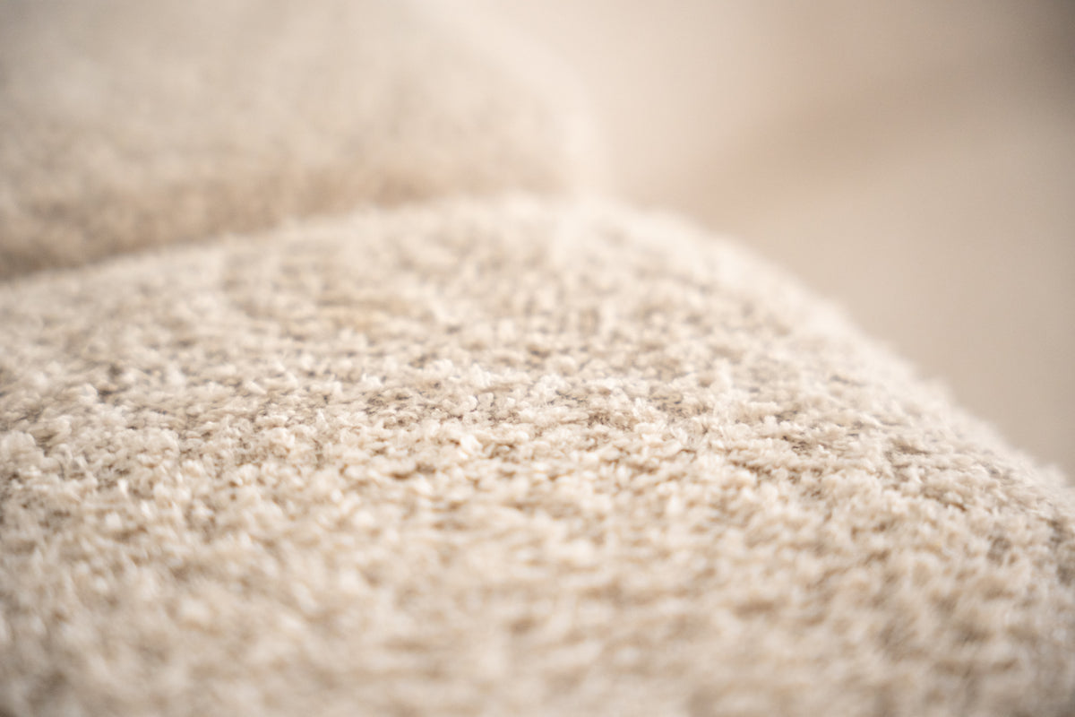 Lara Modular Sofa by Roberto Pamio, Renato Toso and Noti Massari for Stilwood — close-up of soft beige fabric texture