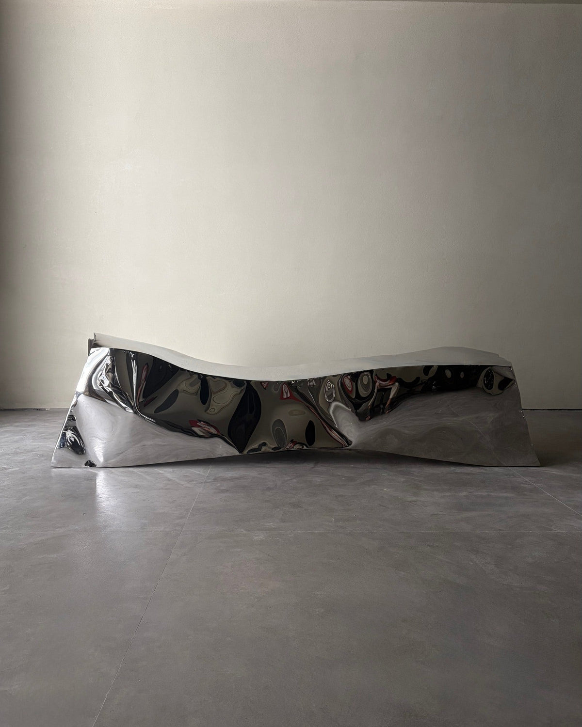 Stainless Steel Bench - Monolith Series by Nitush Aroosh — alternate view