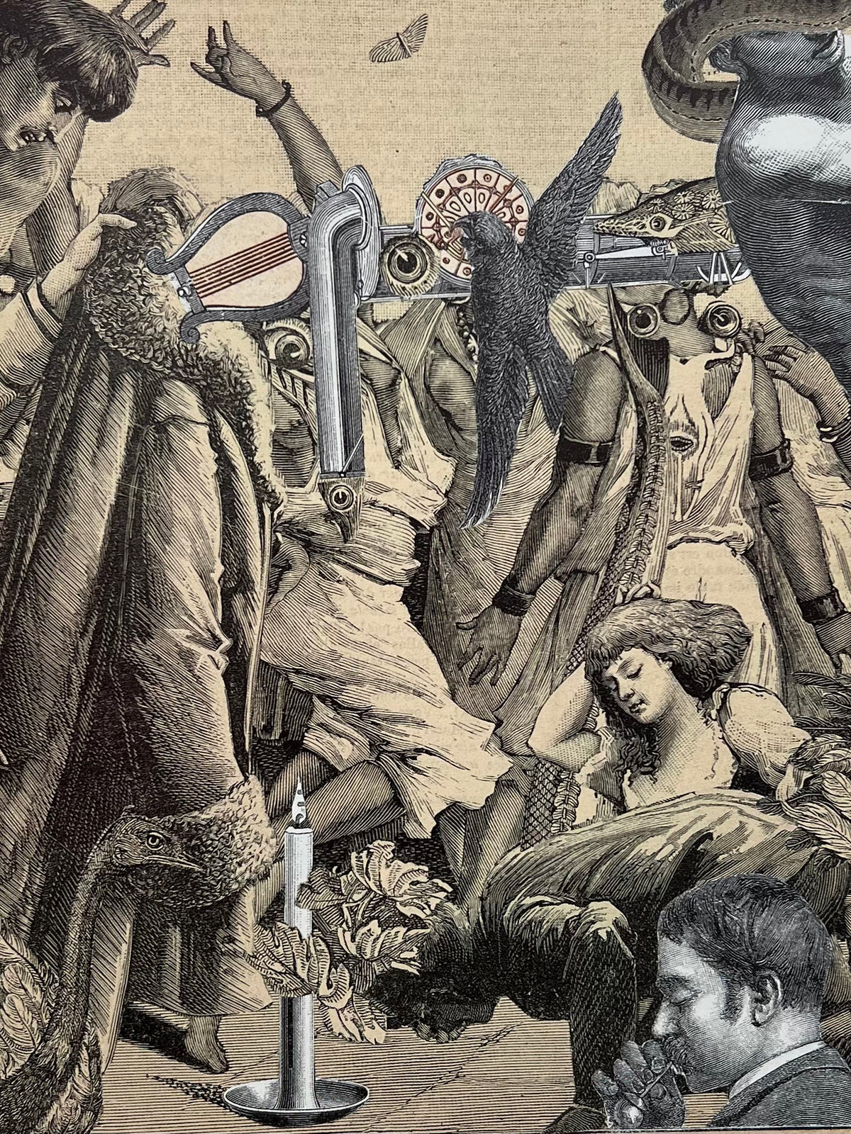 Max Ernst-Collagen by Werner Spies, 1988 - Vintage Art Book — detail view