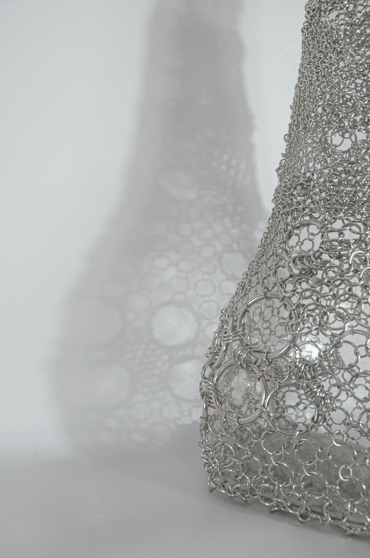 Floating Chainmail Vase  — detail view