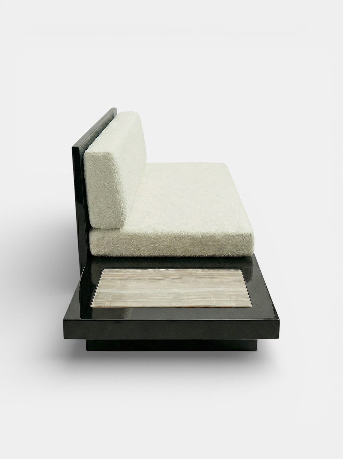Phoebe Black And Ivory Onyx Bench — lifestyle setting