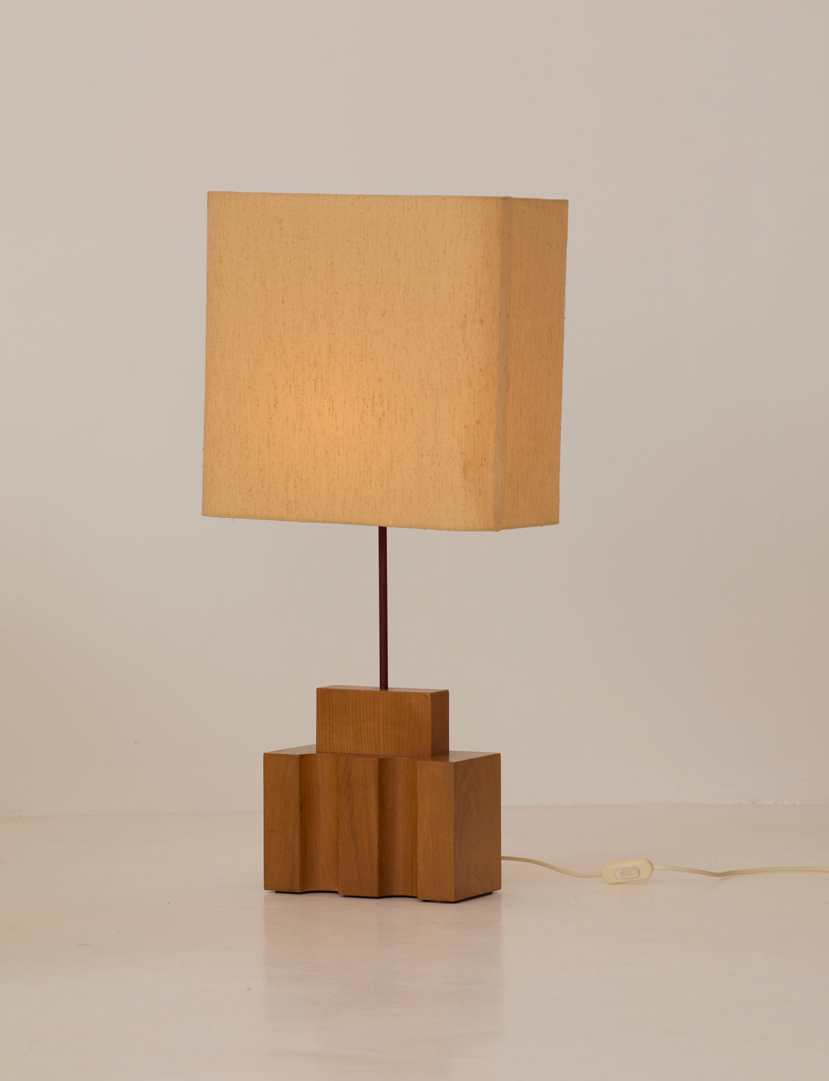 Maison Regain Table Lamp in Solid Elm. Vintage, Circa 1980. — view 9