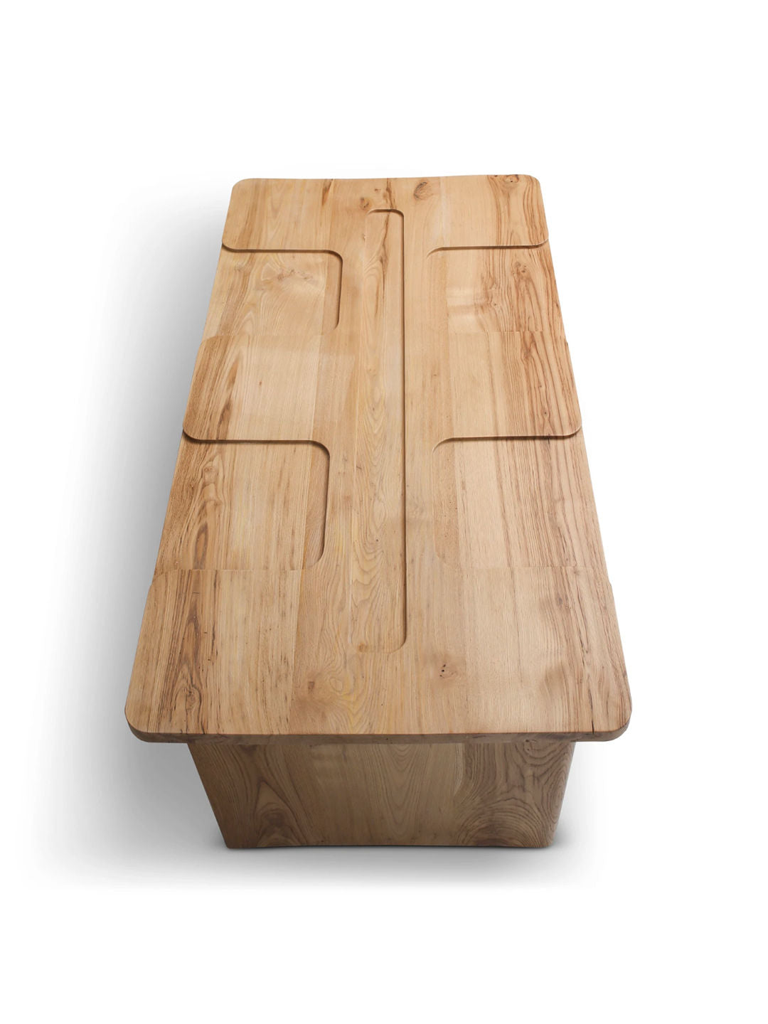 Henry Table' in Chestnut Wood — top view highlighting smooth wood grain