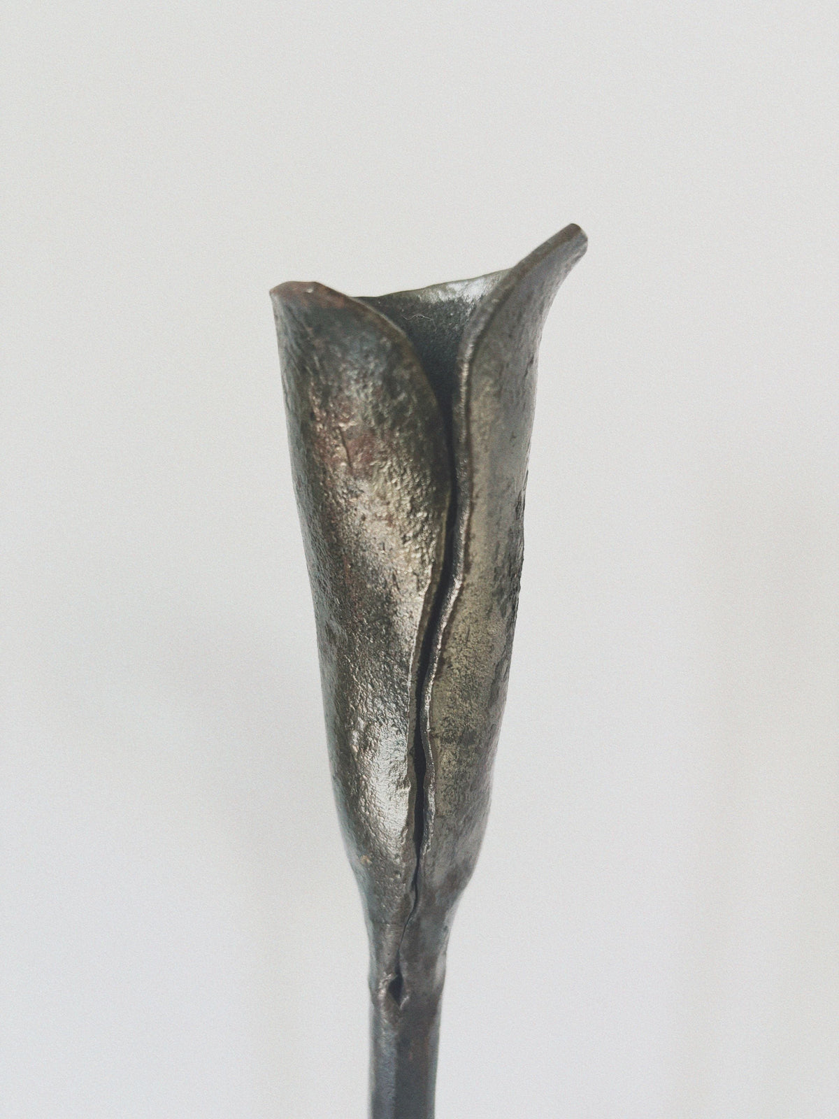 Pair of Forged Steel Artisan Candleholders, Poland — lifestyle setting