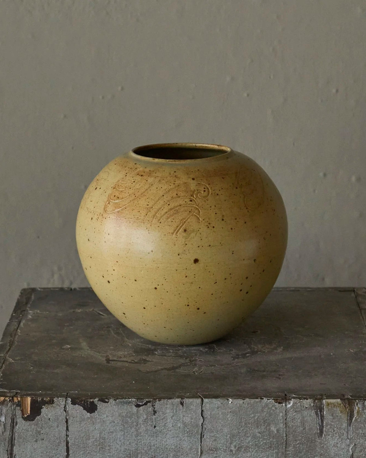 Ochre Yellow Art Deco Studio Pottery Vase Europe 1940s by ORNAMENTUM | The Oblist