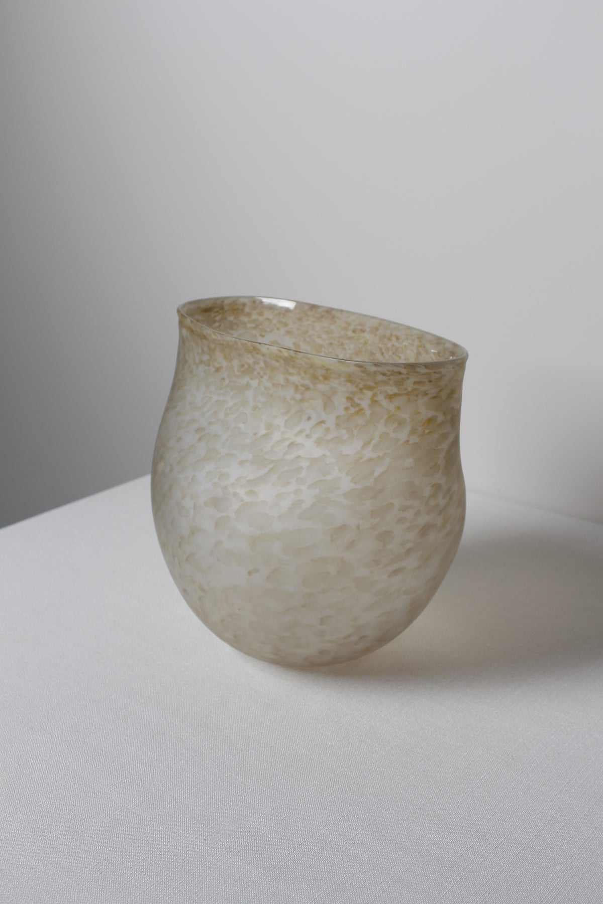 XXLarge Vase in Speckled Caramel — side angle