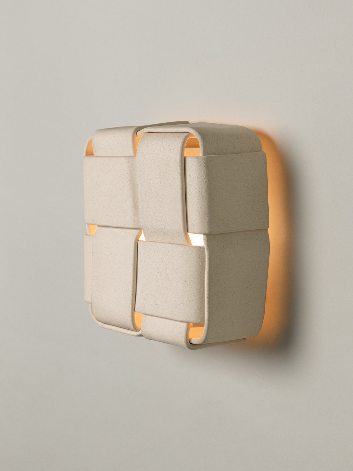 Stria 4 Sconce, Bone — detail view