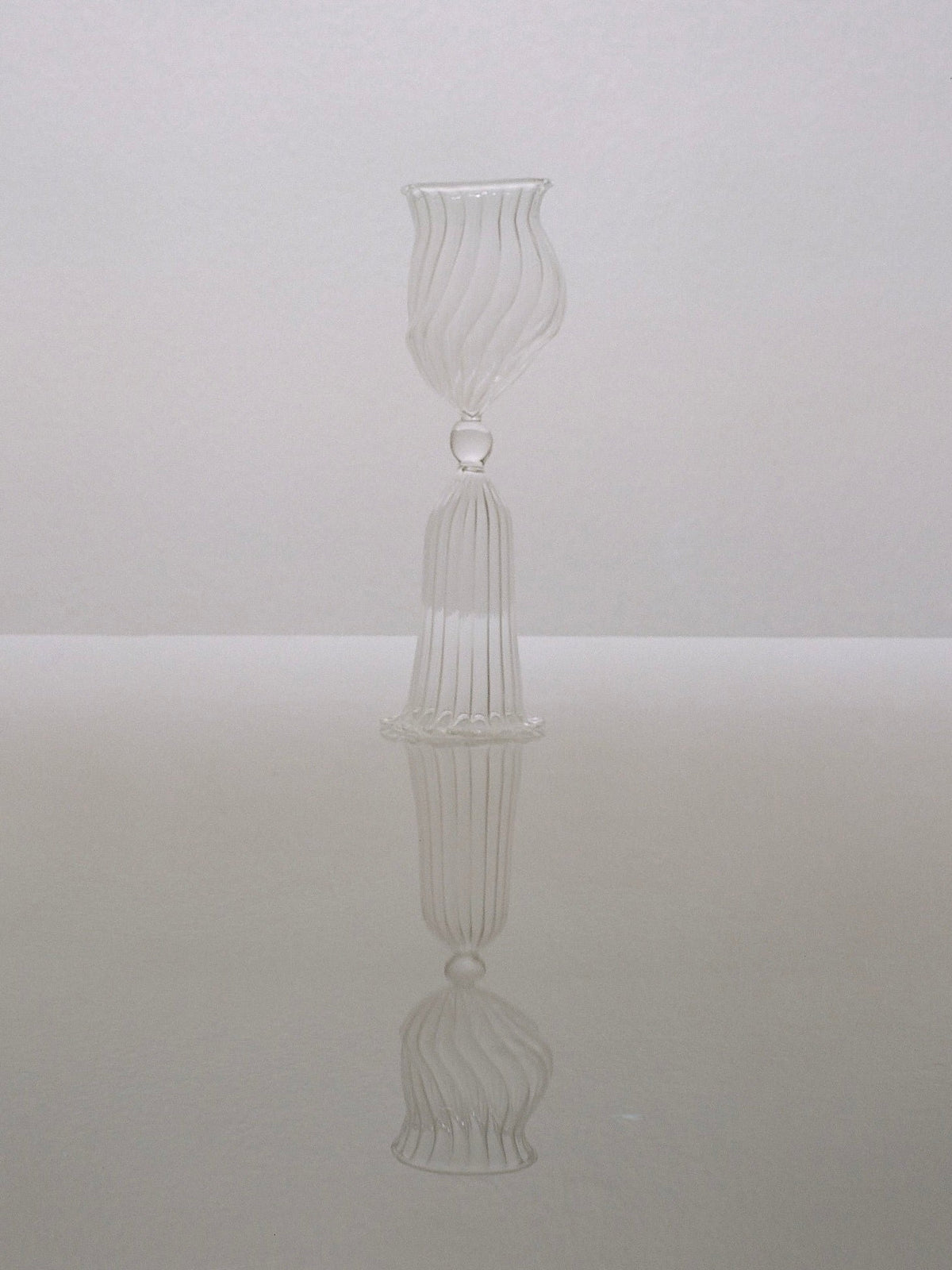 Cléodore Glass - Set Of Two — side angle showing clear glass design